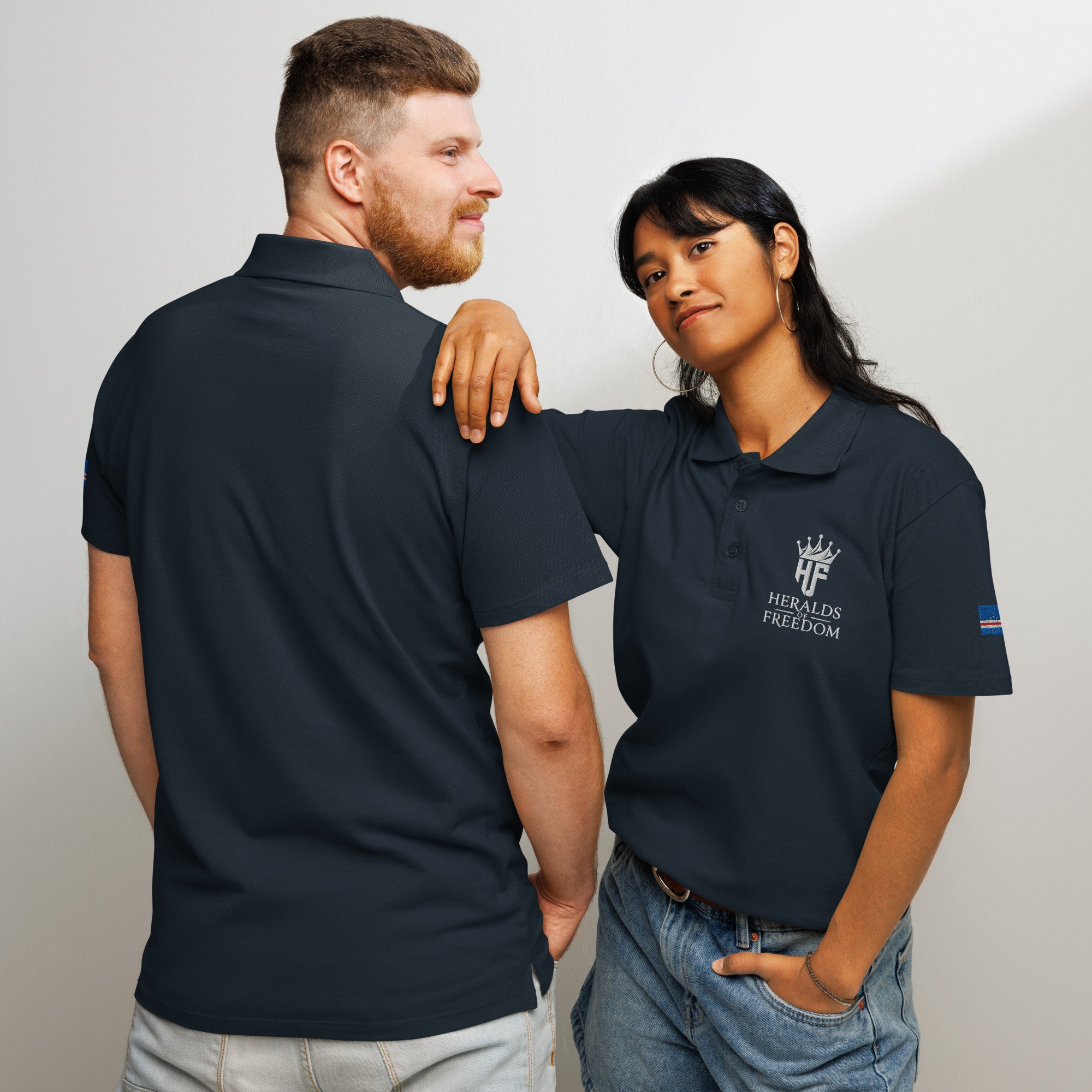 Heralds of Freedom | Cape Verde Flag | Premium pique polo shirt