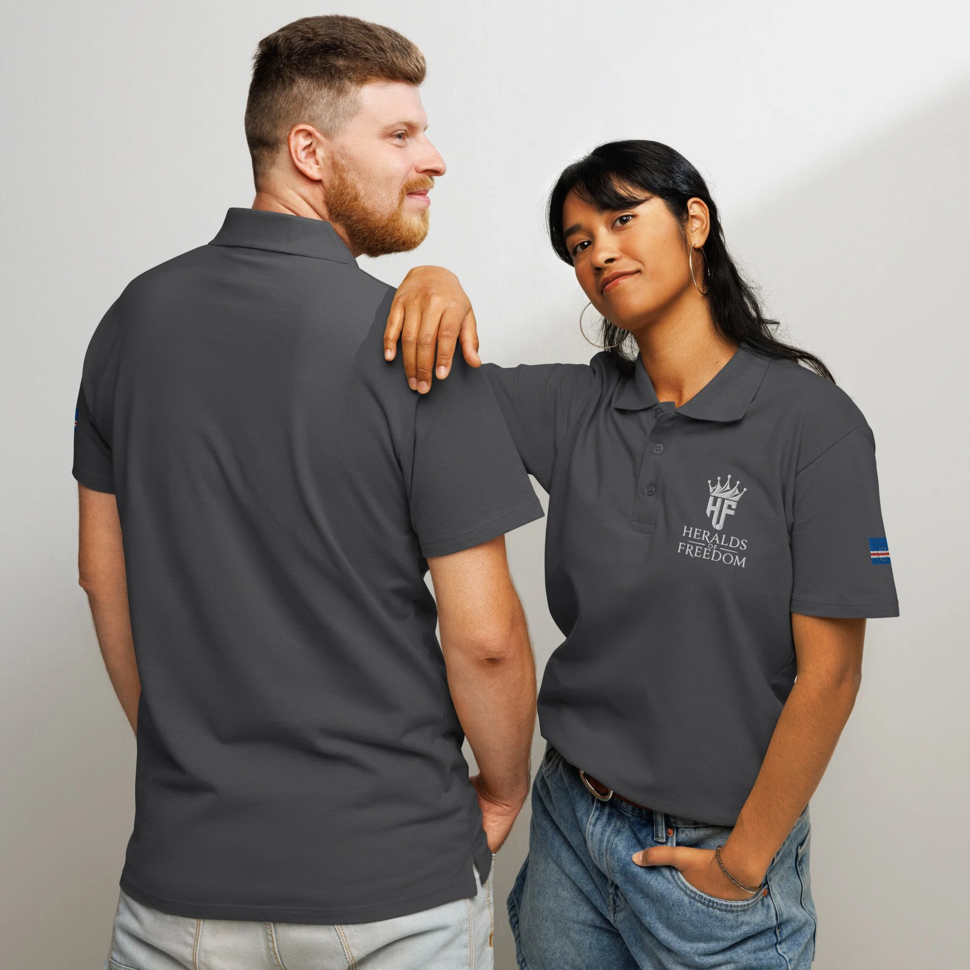 Heralds of Freedom | Cape Verde Flag | Premium pique polo shirt