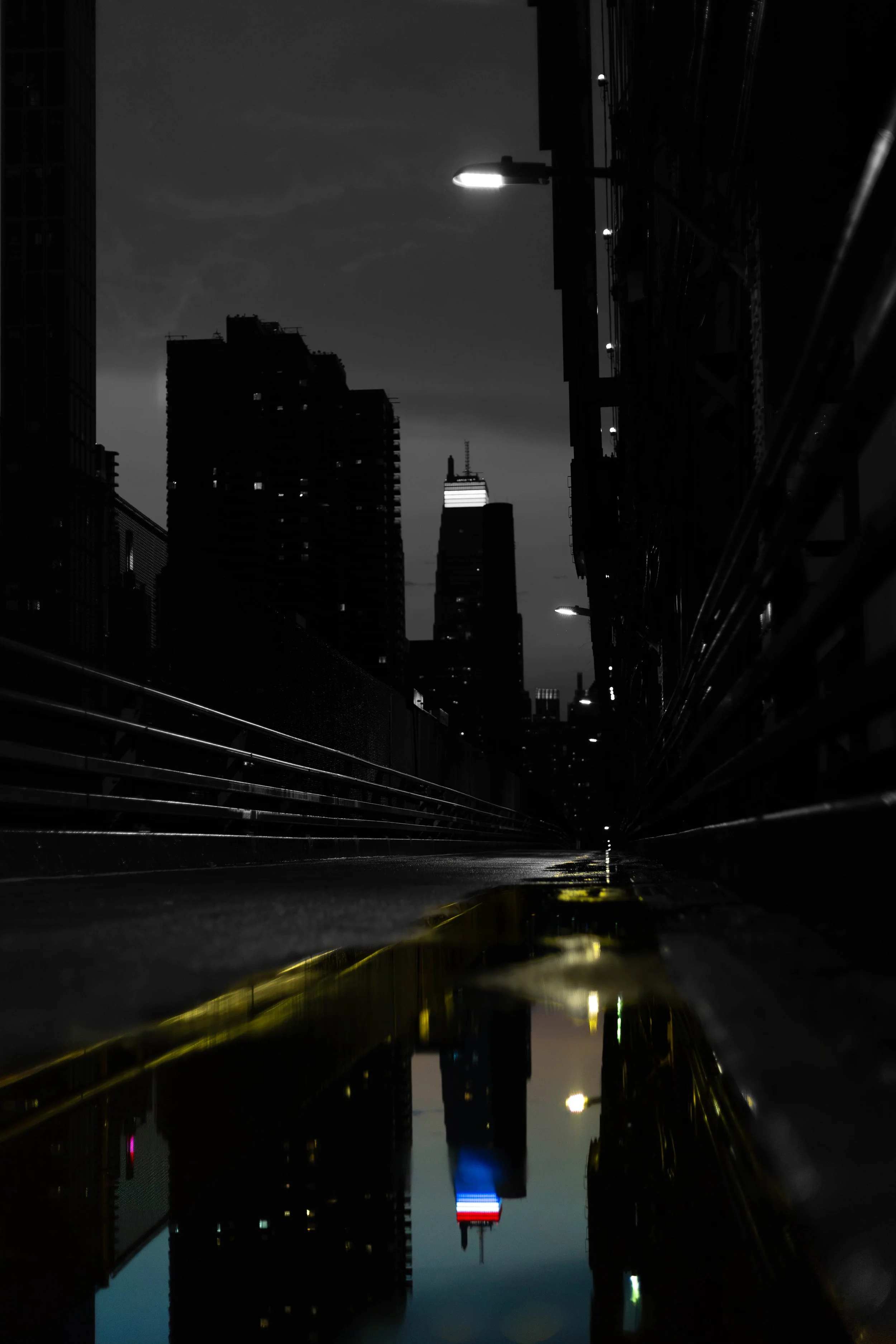 A reversed world view taken from Queensboro bridge in NYC.