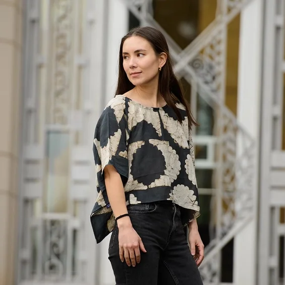 Ichcha Suns Block Printed Crop Top