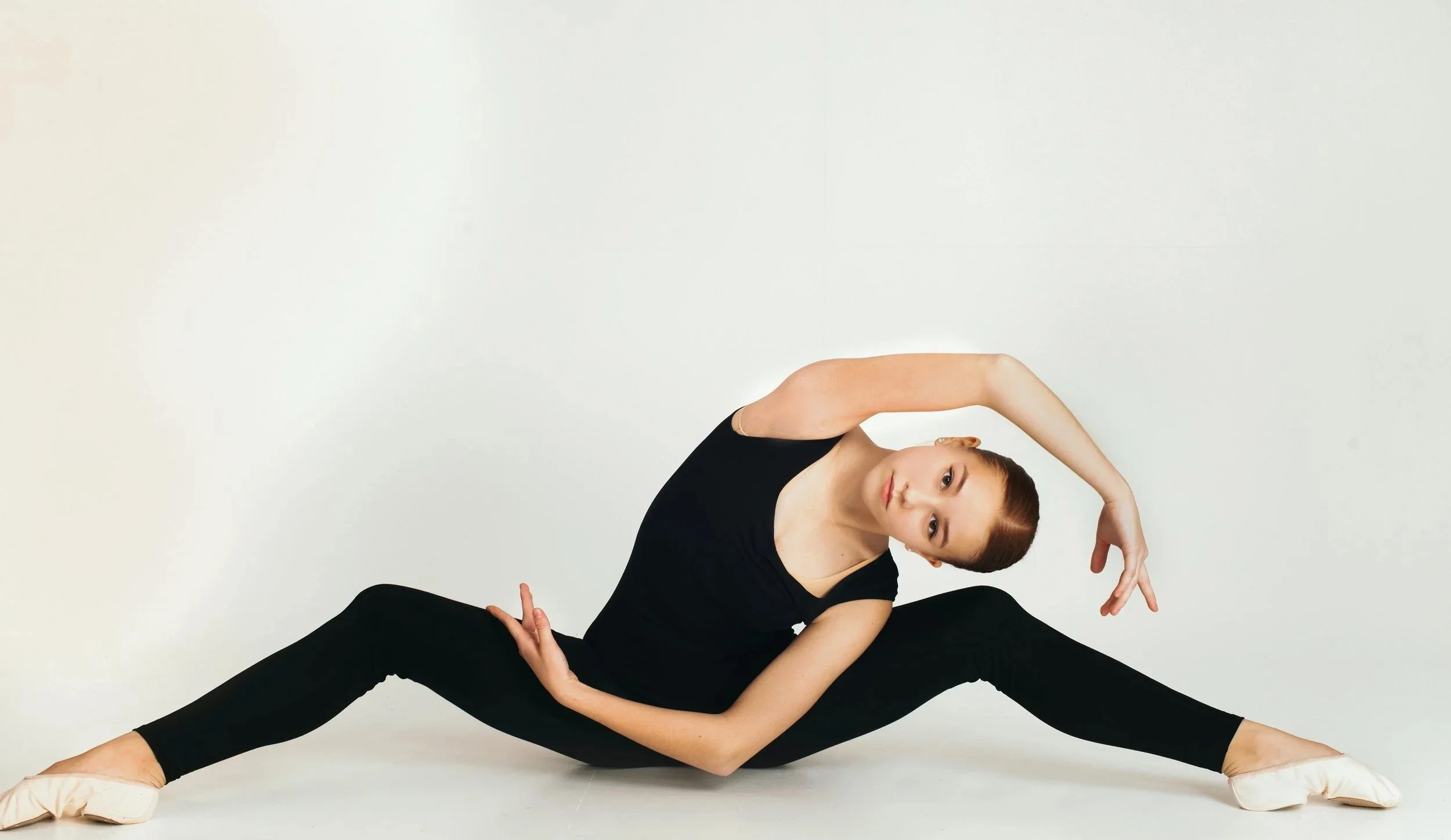 Ballet dancers training on professional Marley flooring at Unity Dance Works dance studio in Prescott, Ontario.