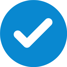Blue check mark