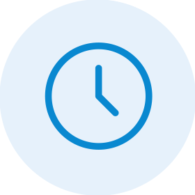 Clock icon (in a circle): 24/7 support and supervision