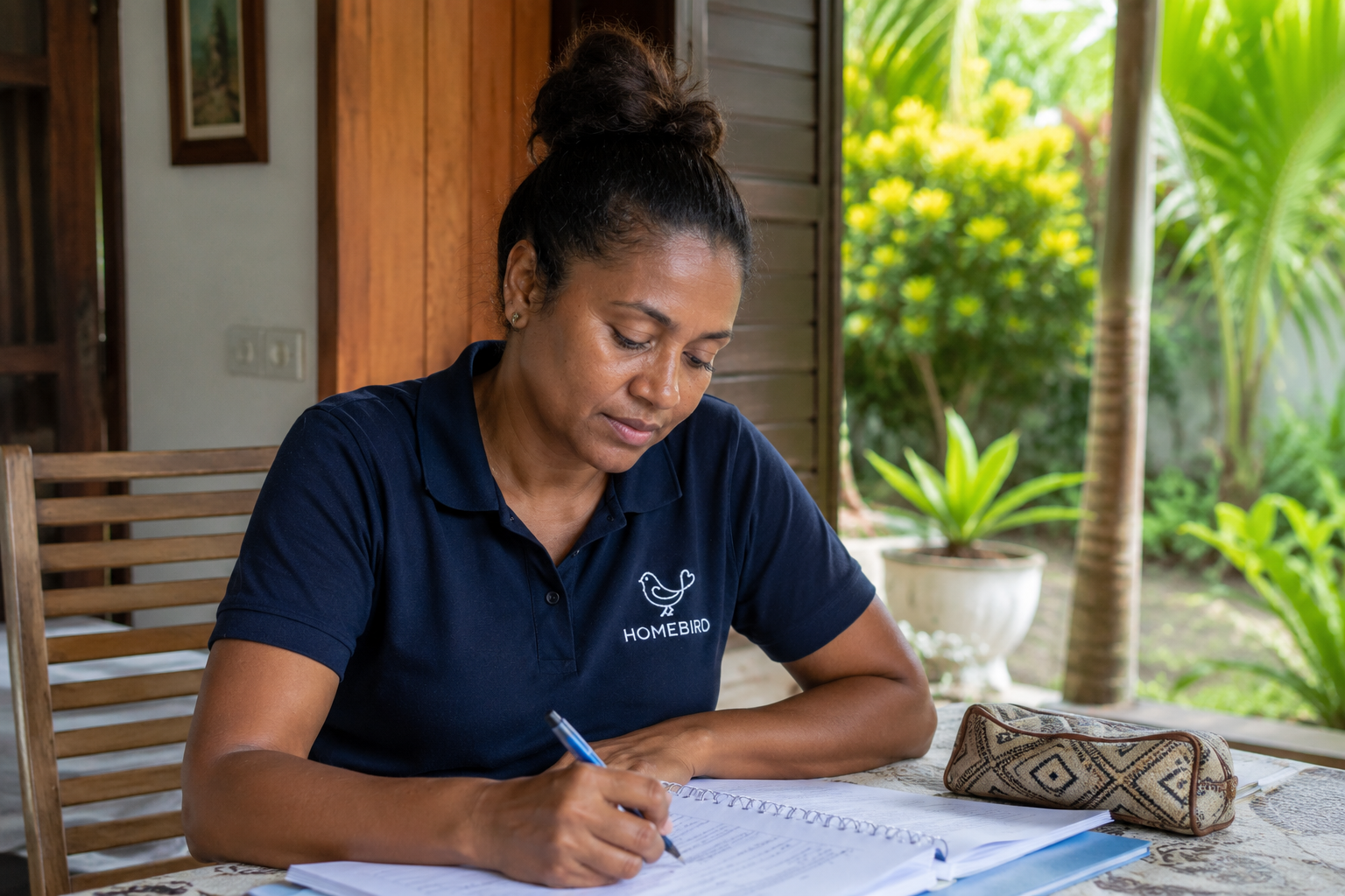 A Homebird carer studying to train up a grade in Mauritius