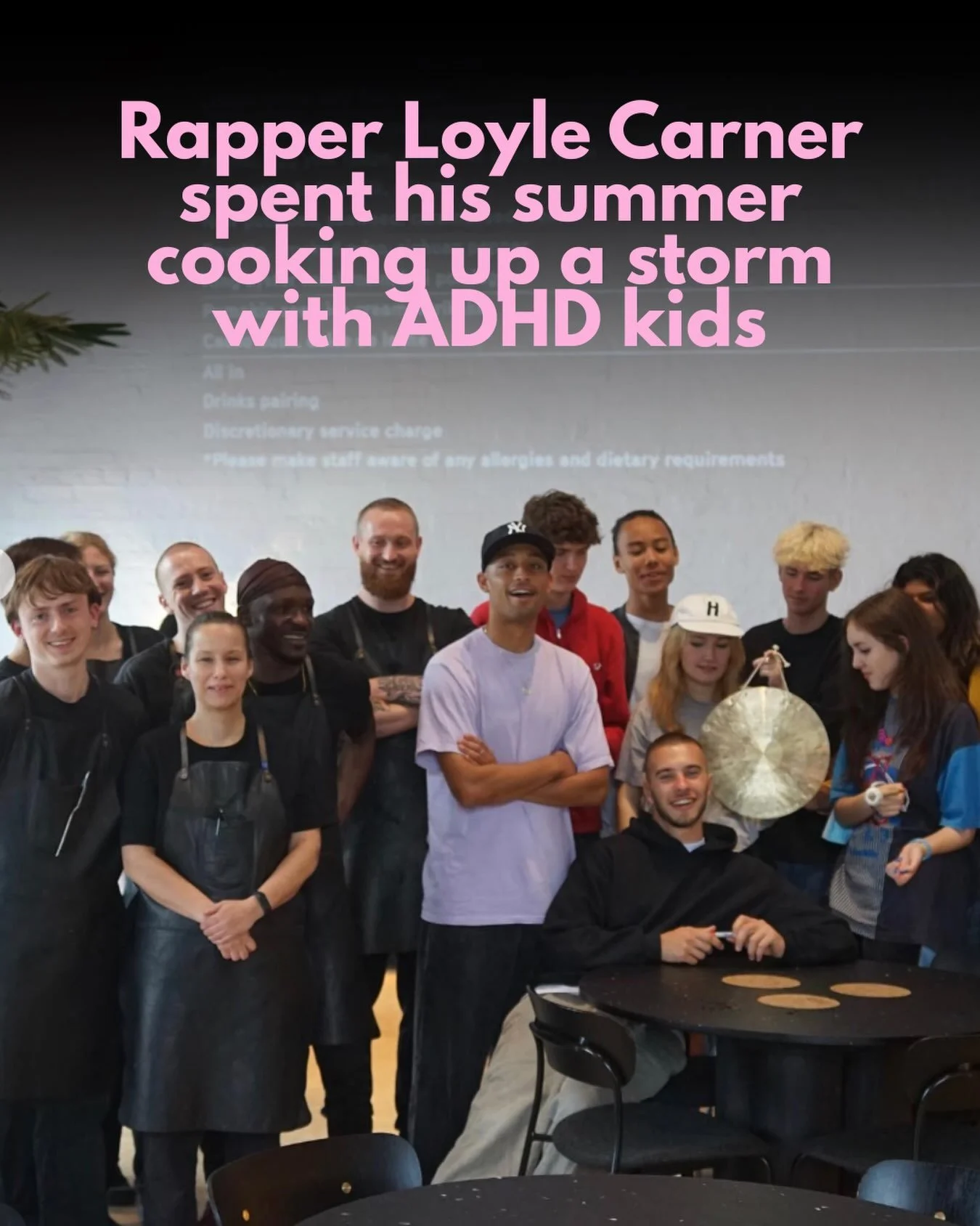 @loylecarner has ADHD, and when he was younger, cooking was something that could fully hold his focus.

Now he&rsquo;s running Chilli Con Carner - a cooking school for  14-16 year olds with ADHD, and it&rsquo;s in its 5th year.

These rappers really 