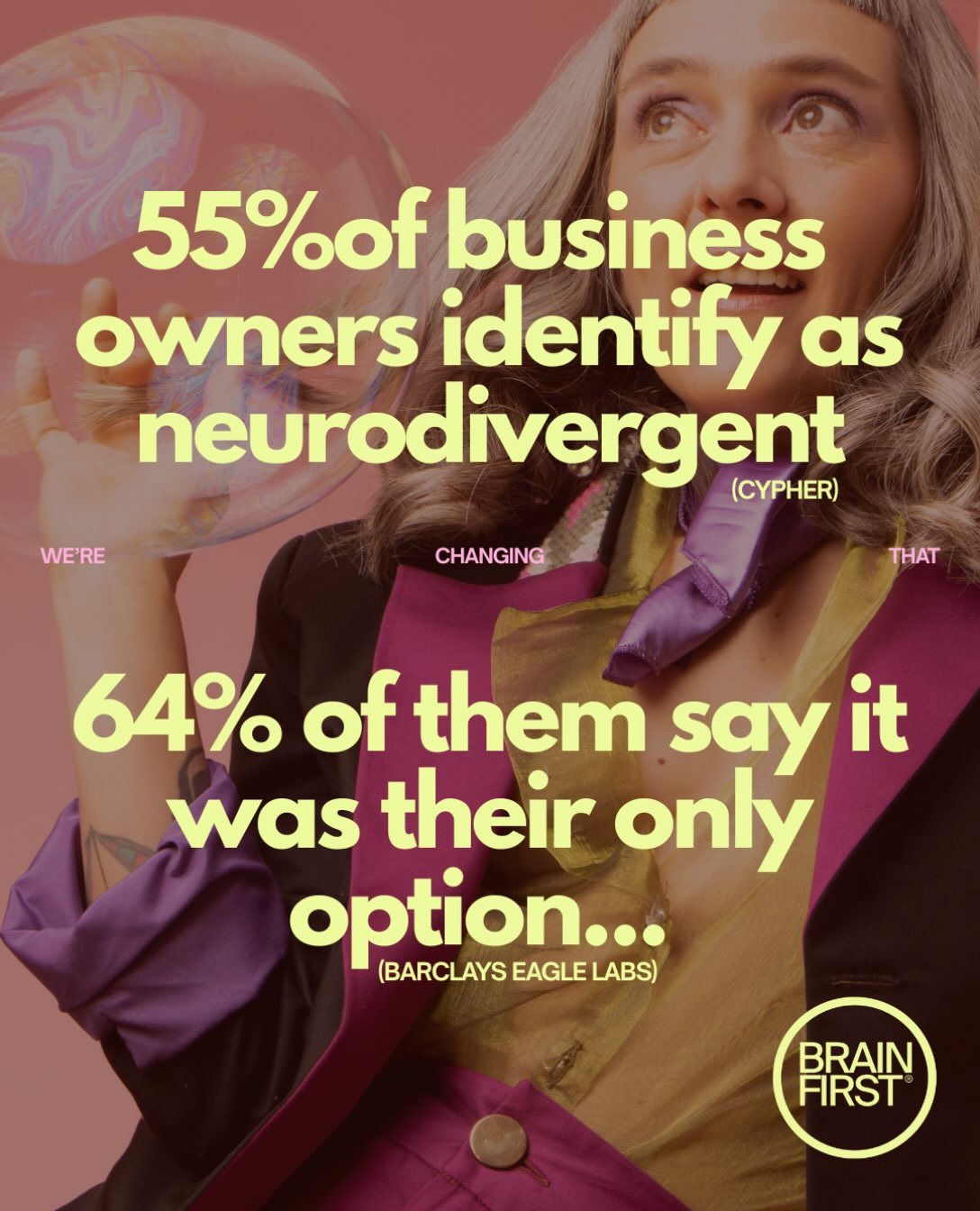 This stat is at the core of all we do as we build a future where work works for everybrain ✌️

Do you recognise this stat in your business journey?

#brainfirst #brainfirstbusiness