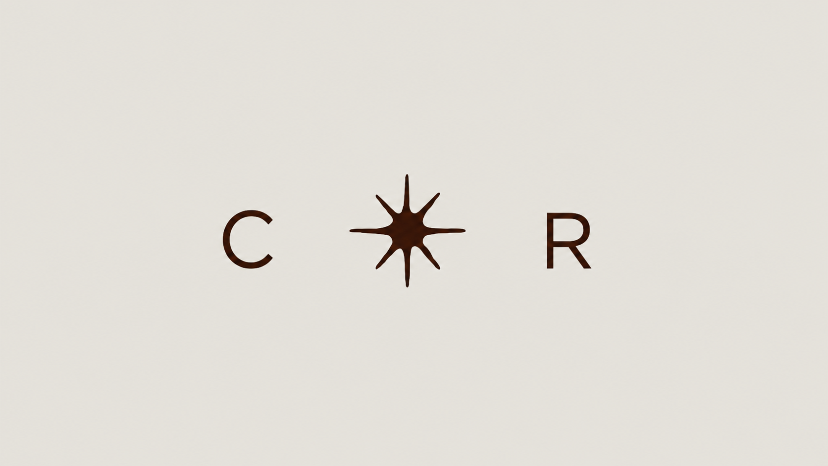 The word C * R with a star in place of the letter O on a plain background.