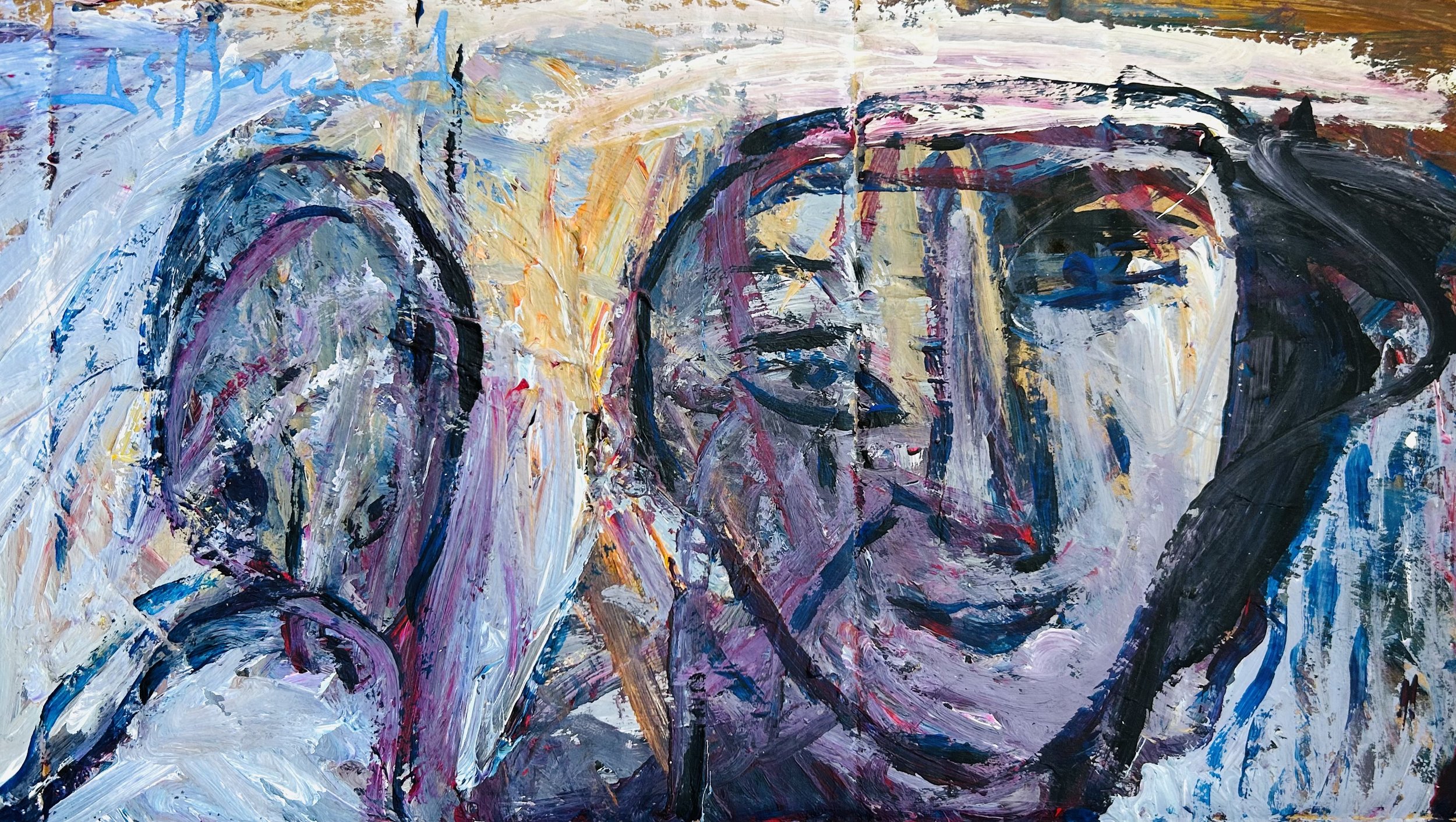 Gouache on cardboard 24 x 45