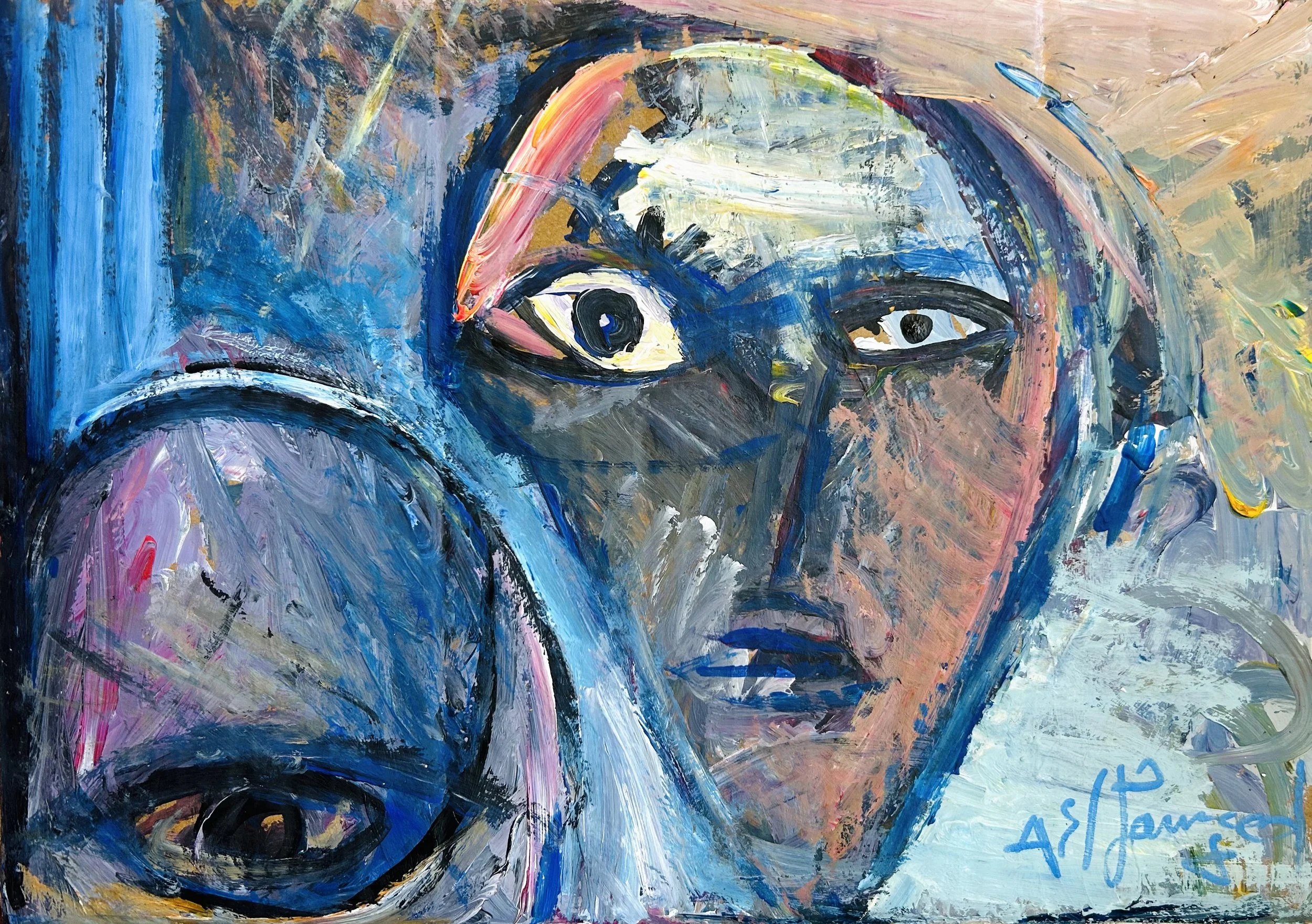 Gouache on cardboard 30 x 43 cm