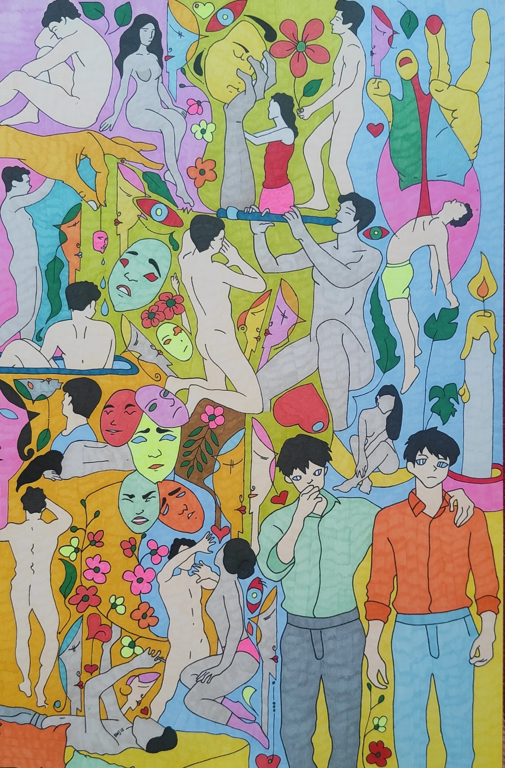 Colored pencils on Canson paper (2020) 41 x 33 cm