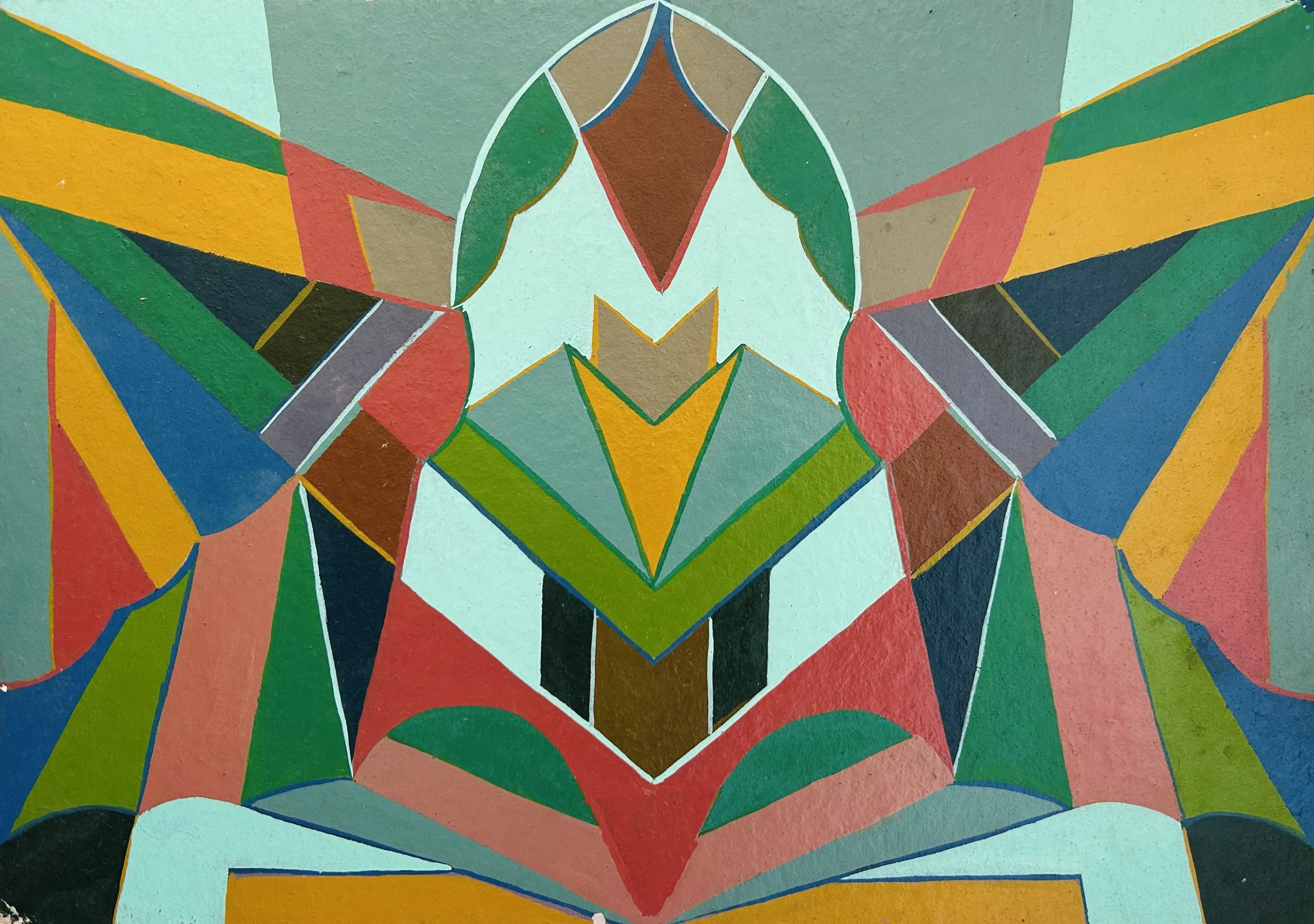 Paint on paperboard 30 x 42 cm