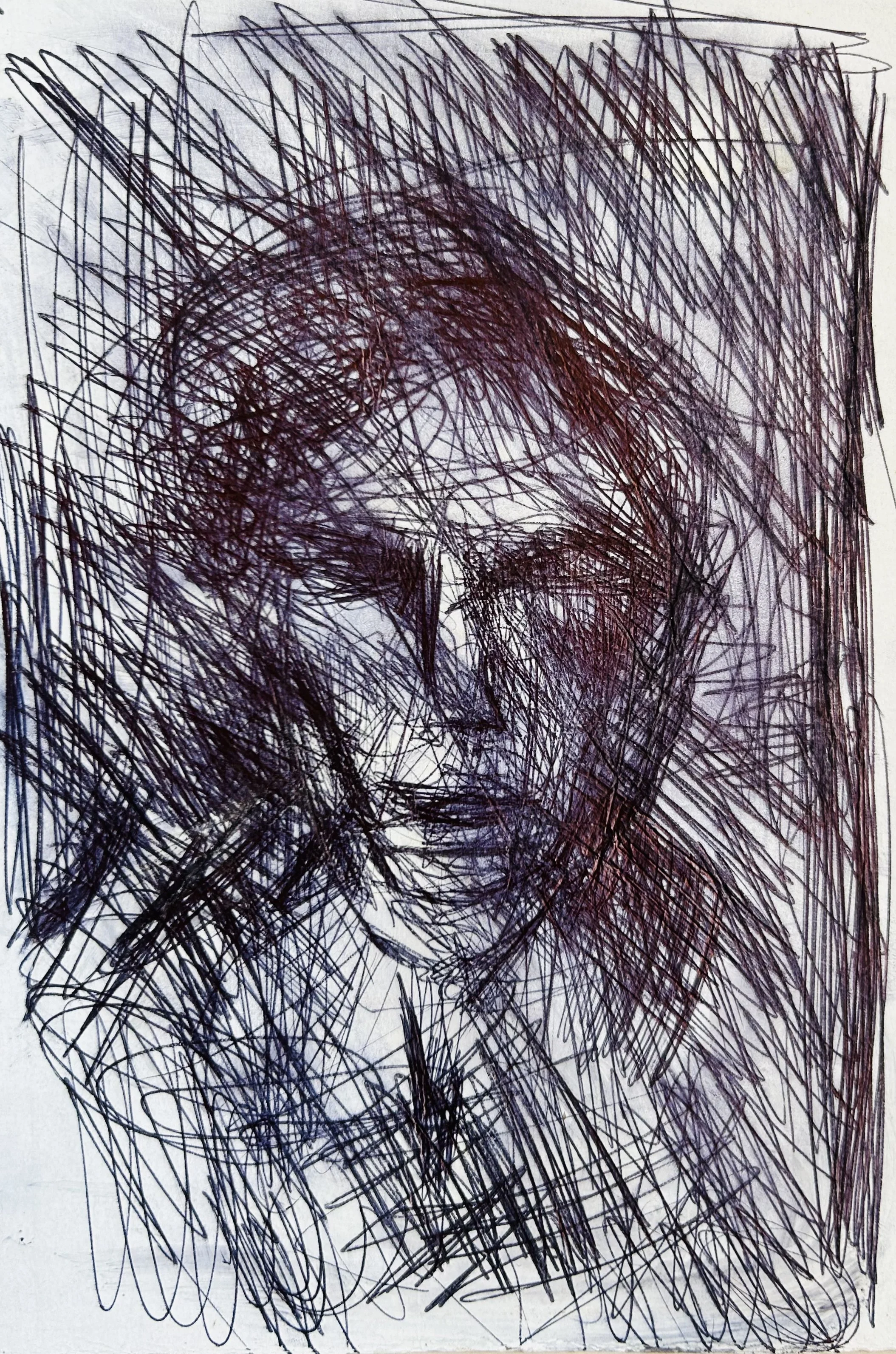 Ballpoint pen on paperboard 23 x 15 cm