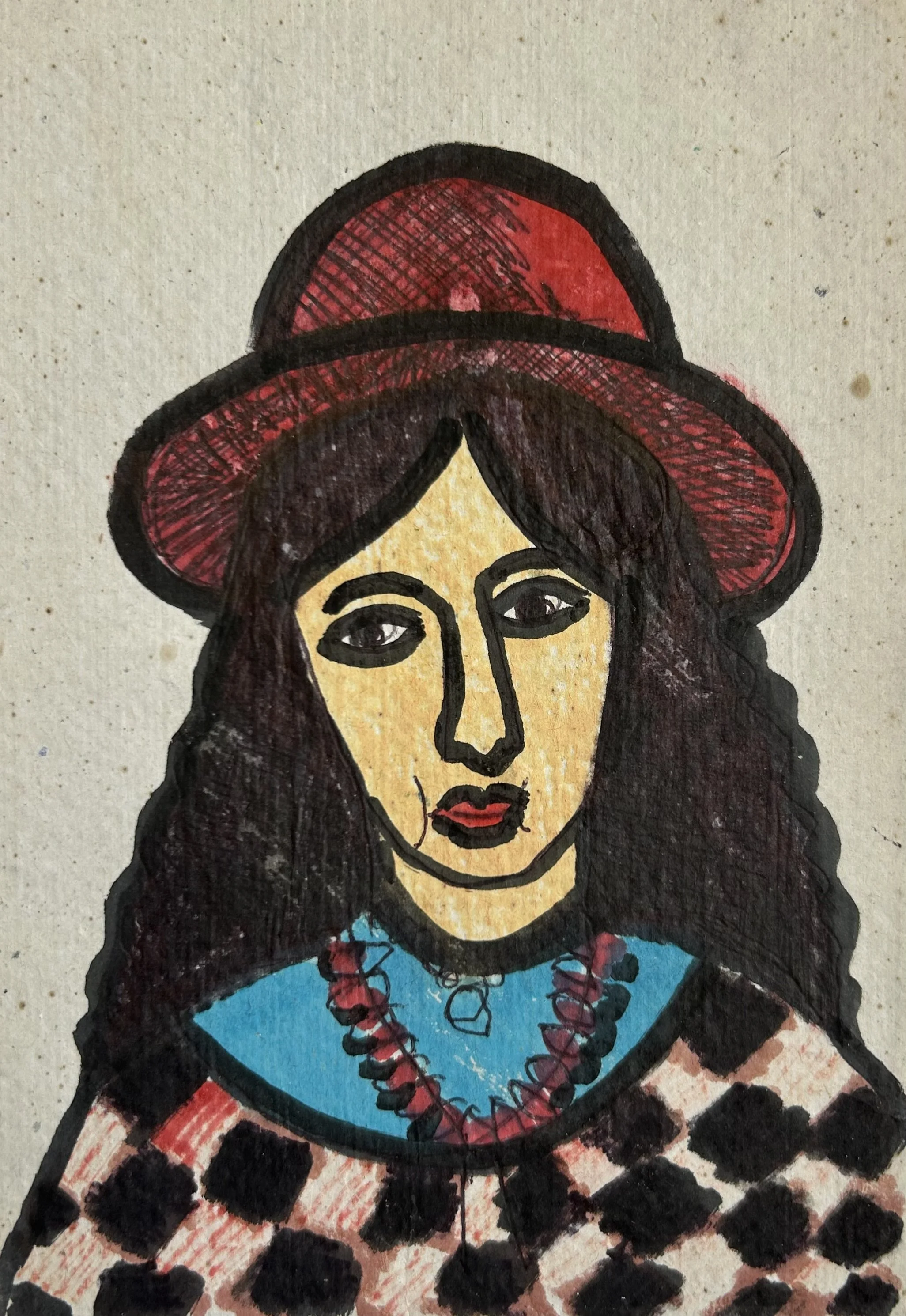 Mixed media on cardboard 16 x 11 cm
