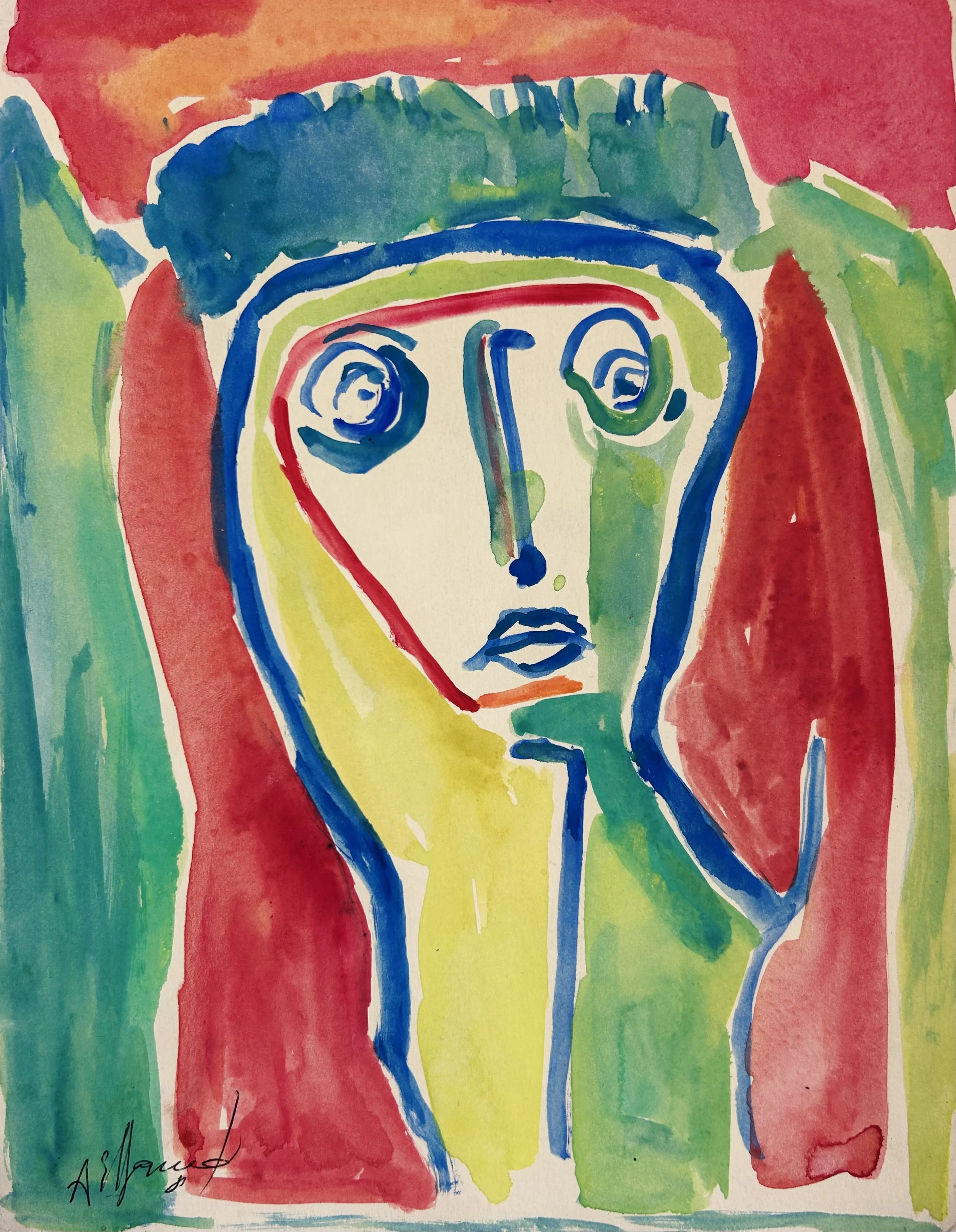 Paint on paperboard 32 x 25 cm