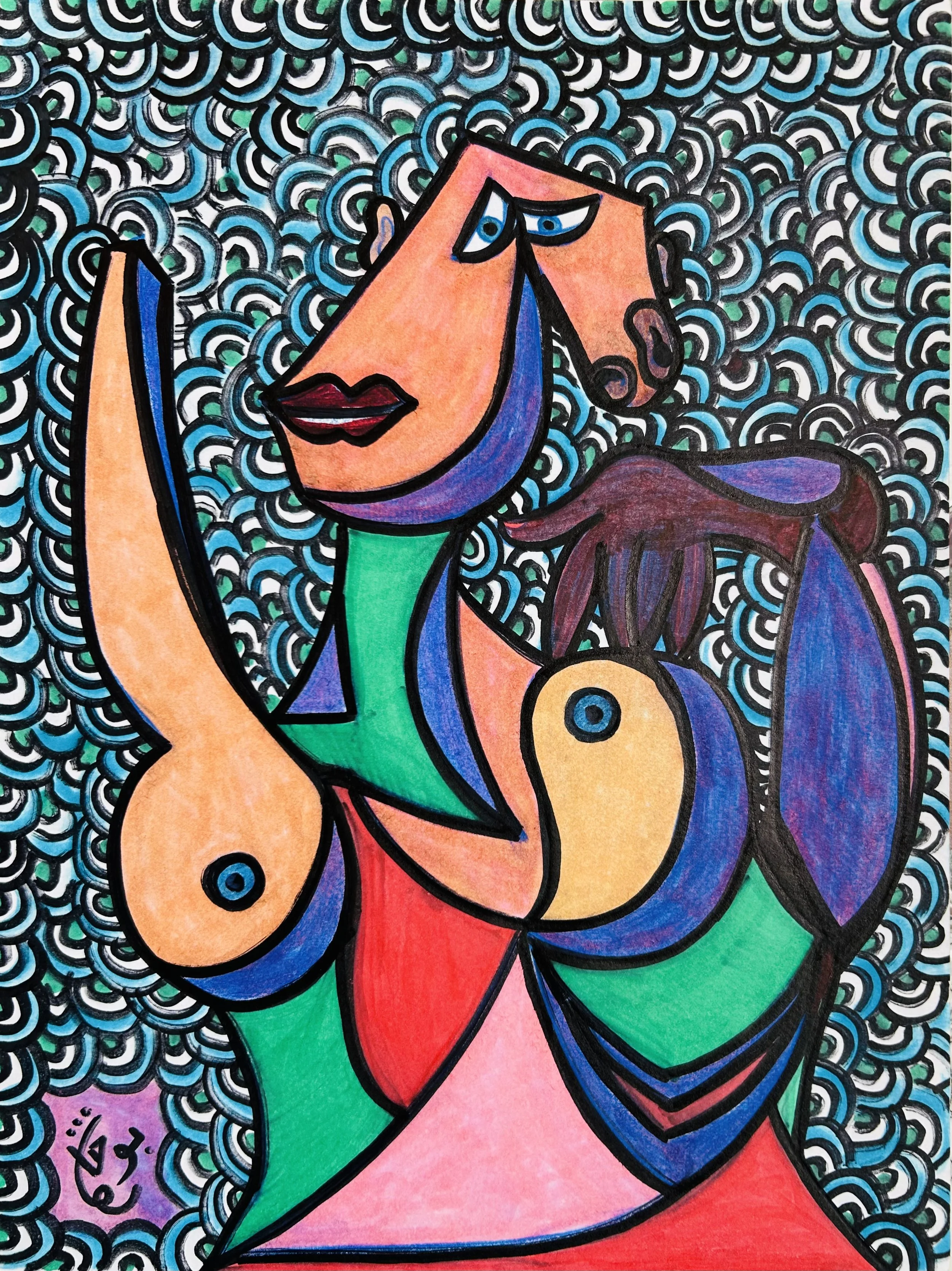 Mixed media on paperboard 32 x 24 cm