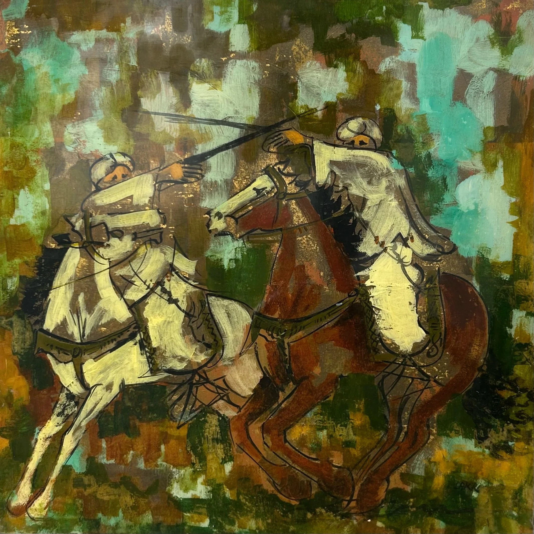 Paint on wooden panel with a satin finish 60 x 60 cm