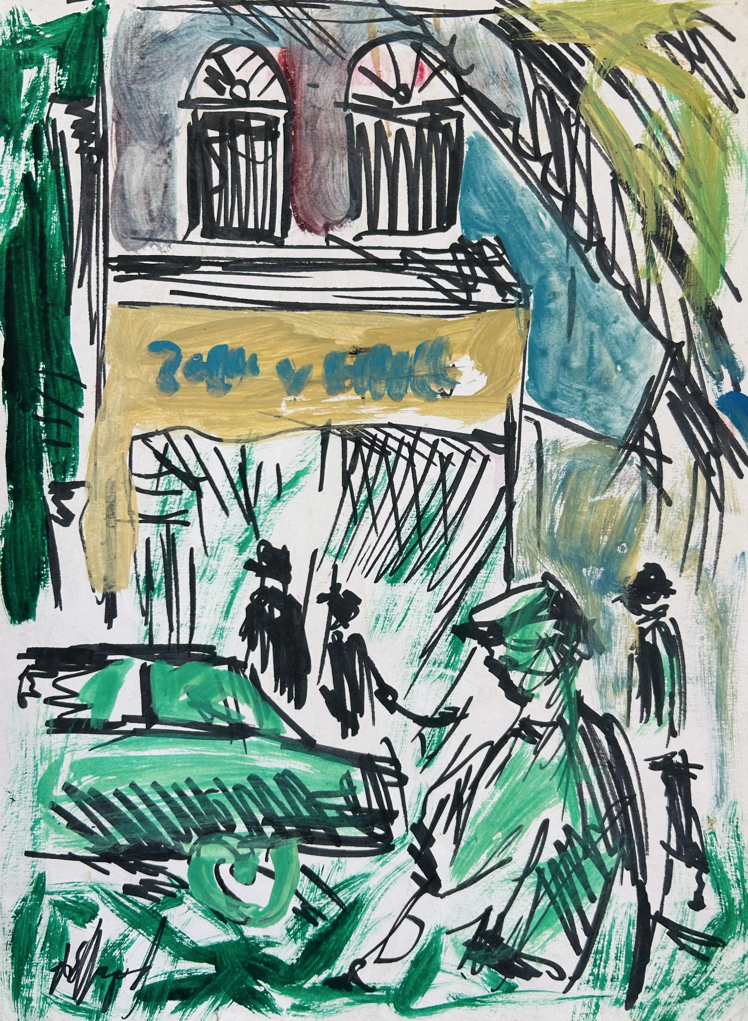 Mixed media on paperboard 32 x 24 cm