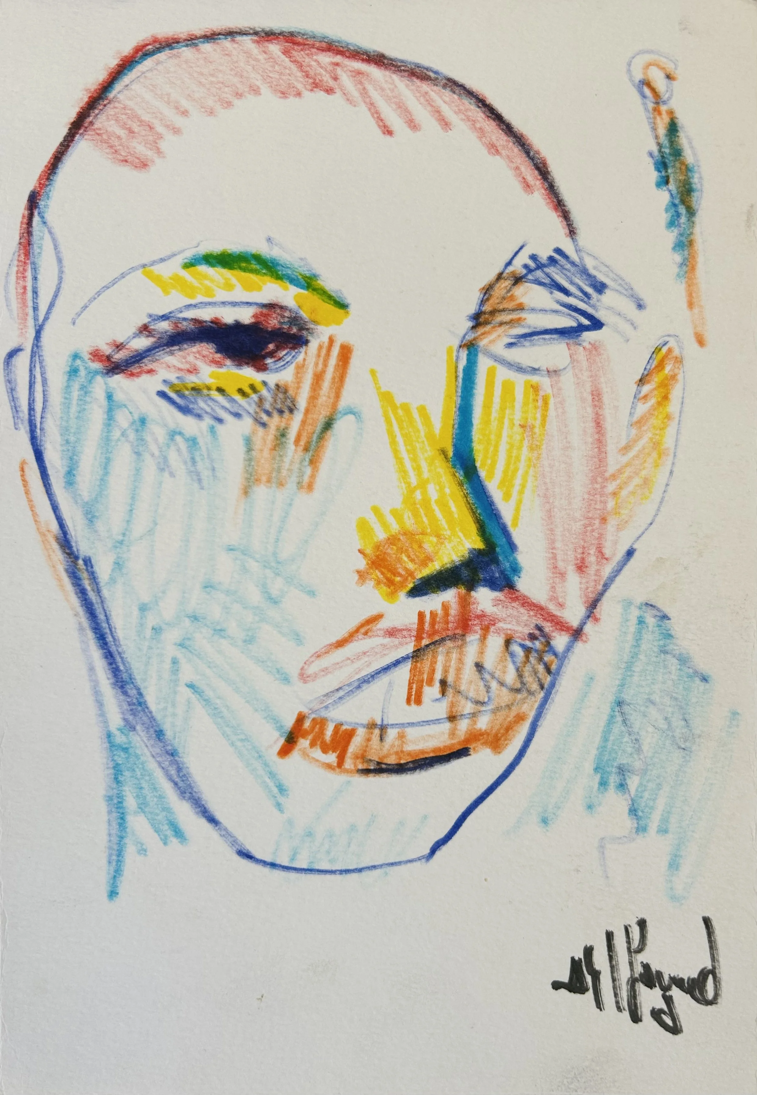 Drawing on paperboard 25 x 17 cm