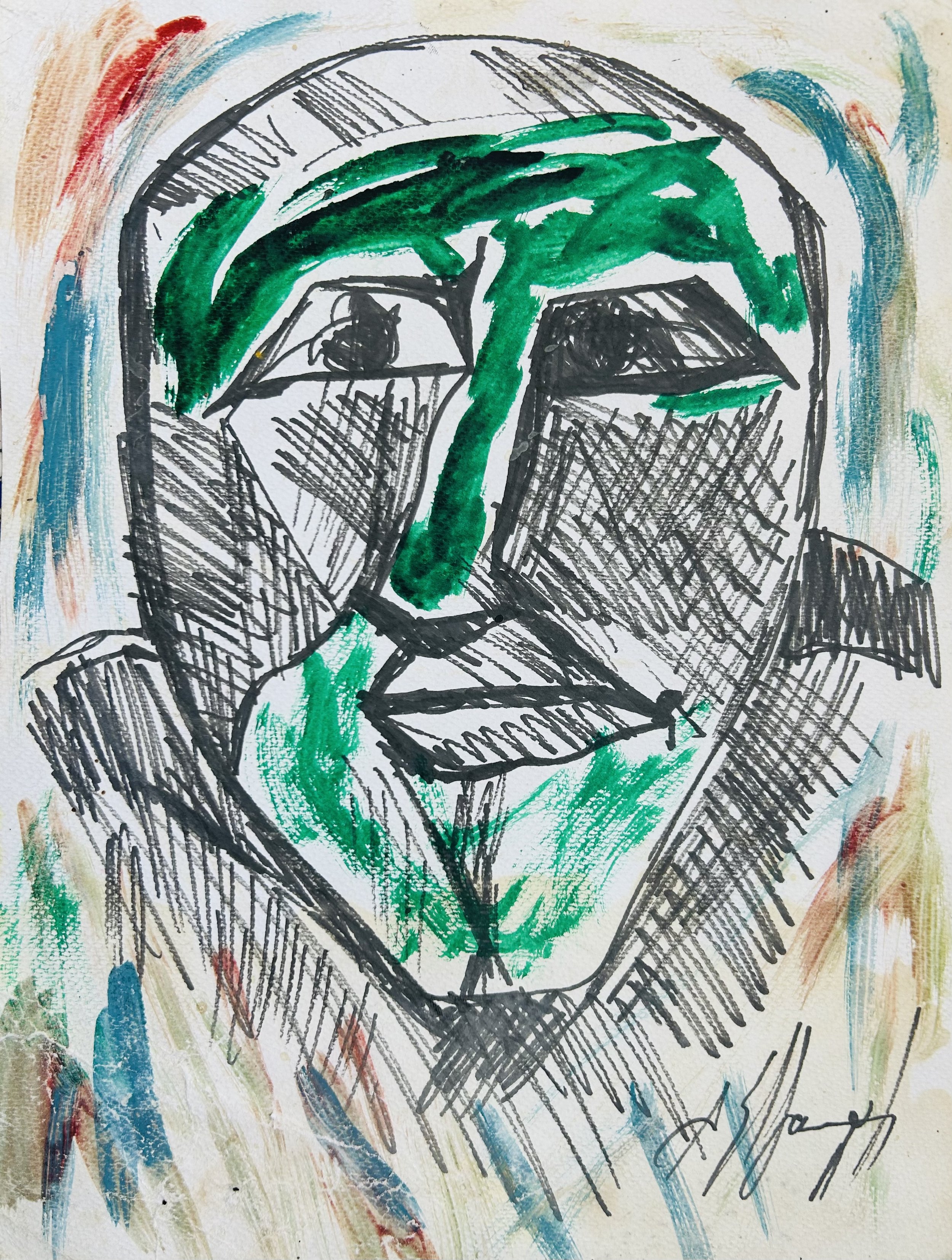 Mixed media on paperboard 32 x 24 cm