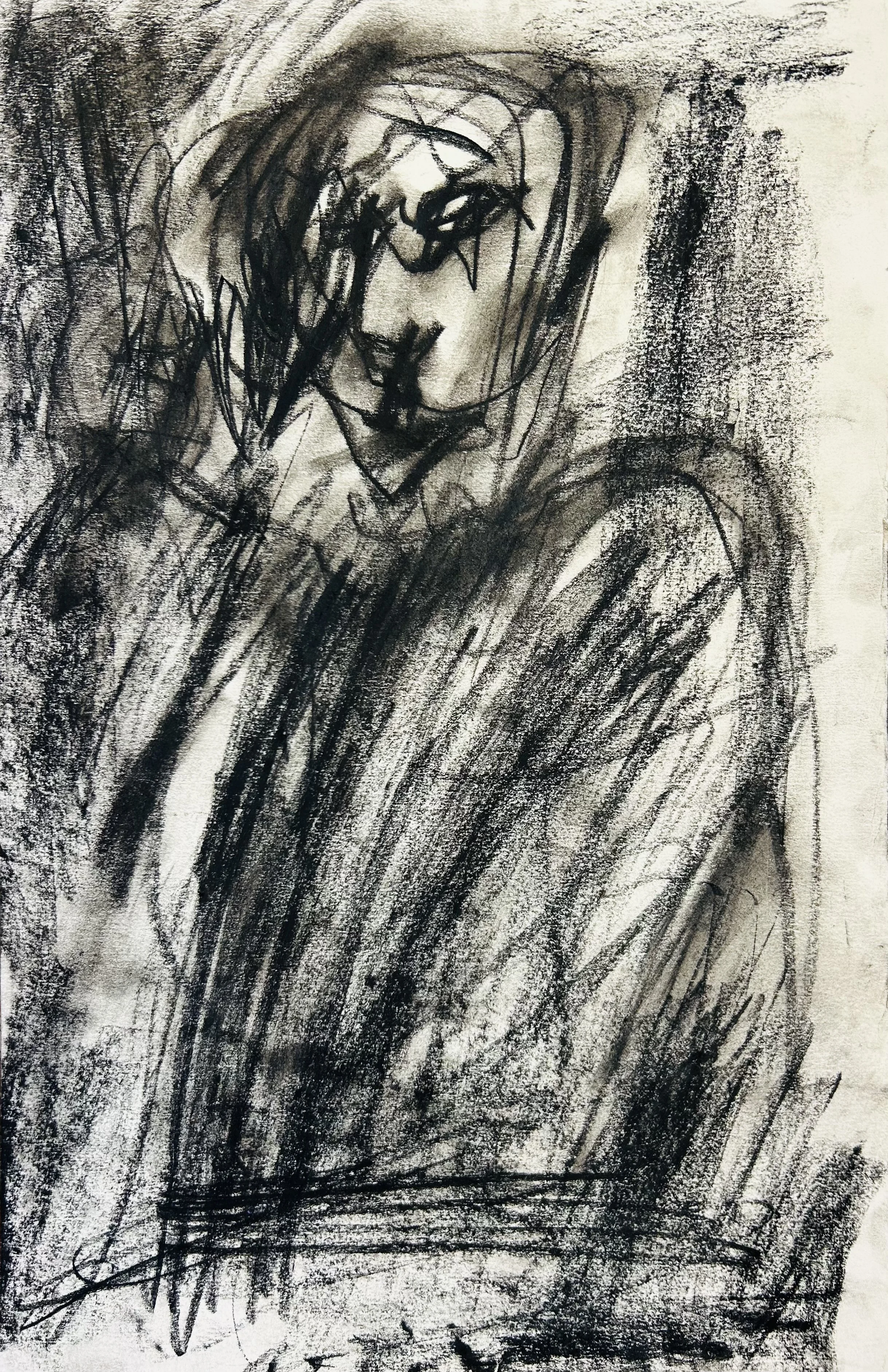 Wax crayon on paperboard 50 x 33 cm