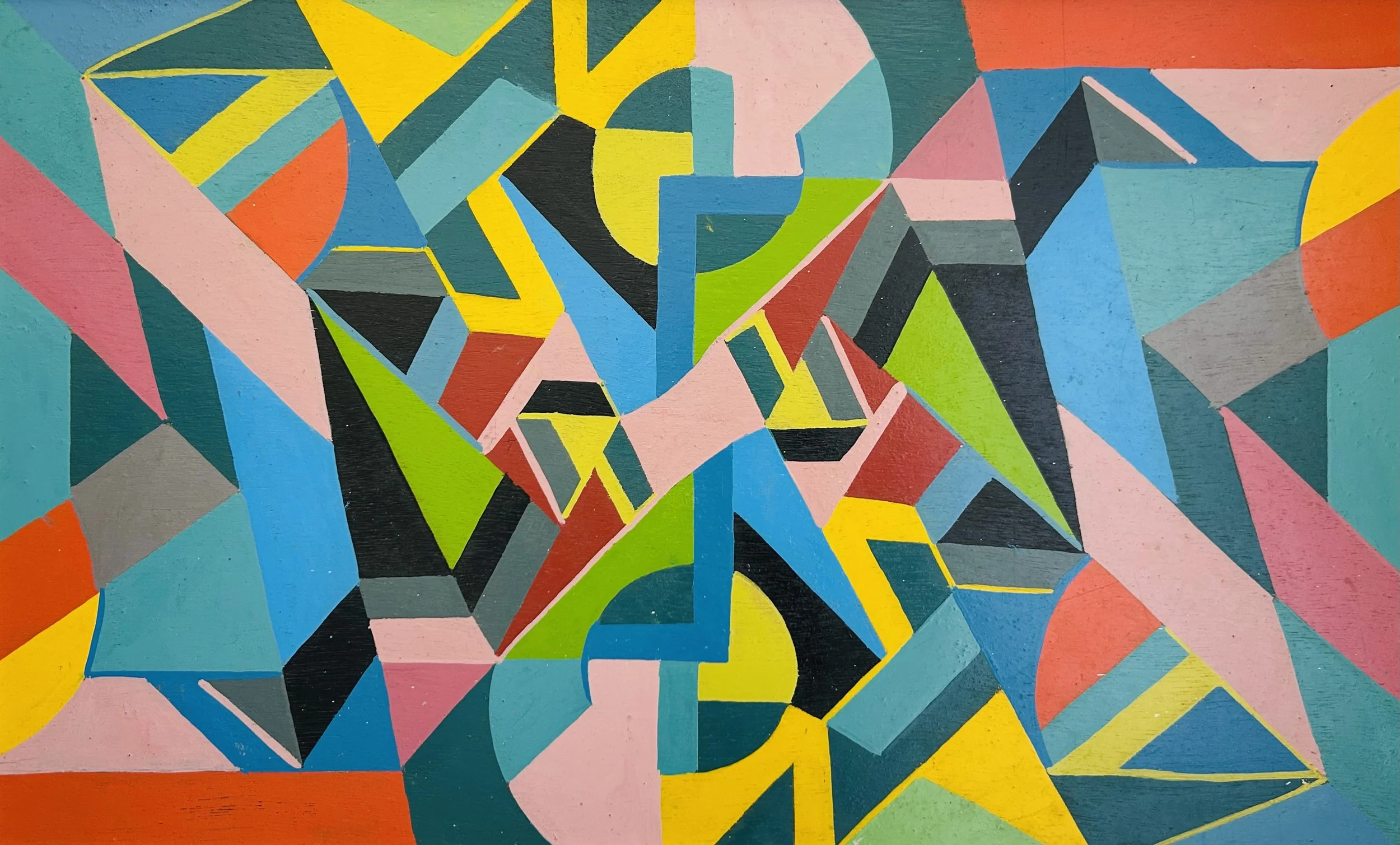 Paint on wooden panel 30 x 49 cm