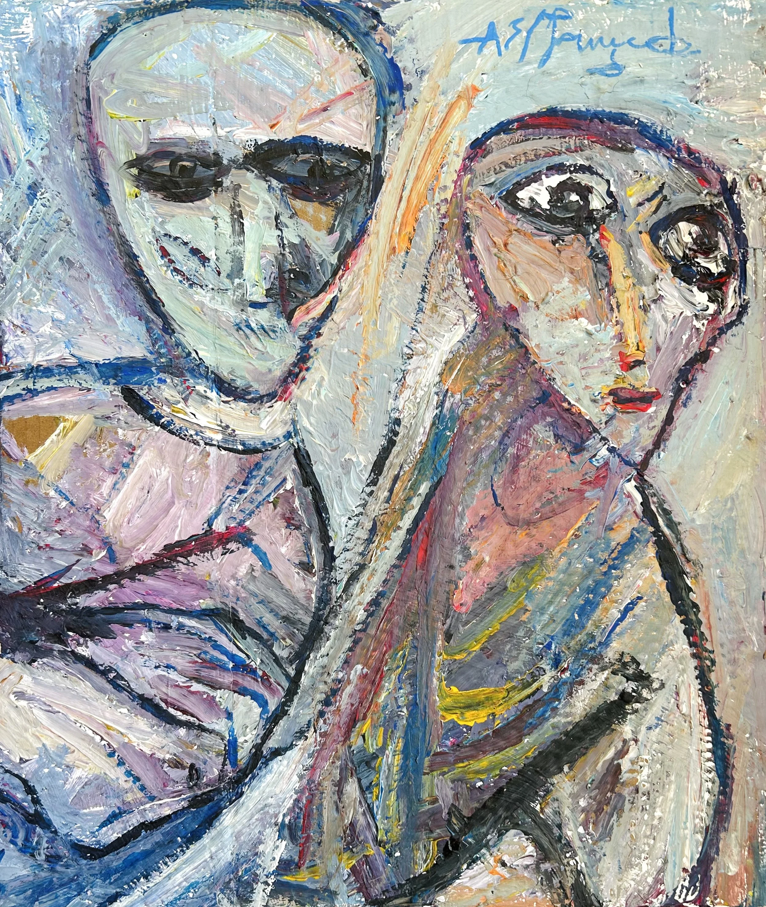 Gouache on cardboard 55 x 46 cm