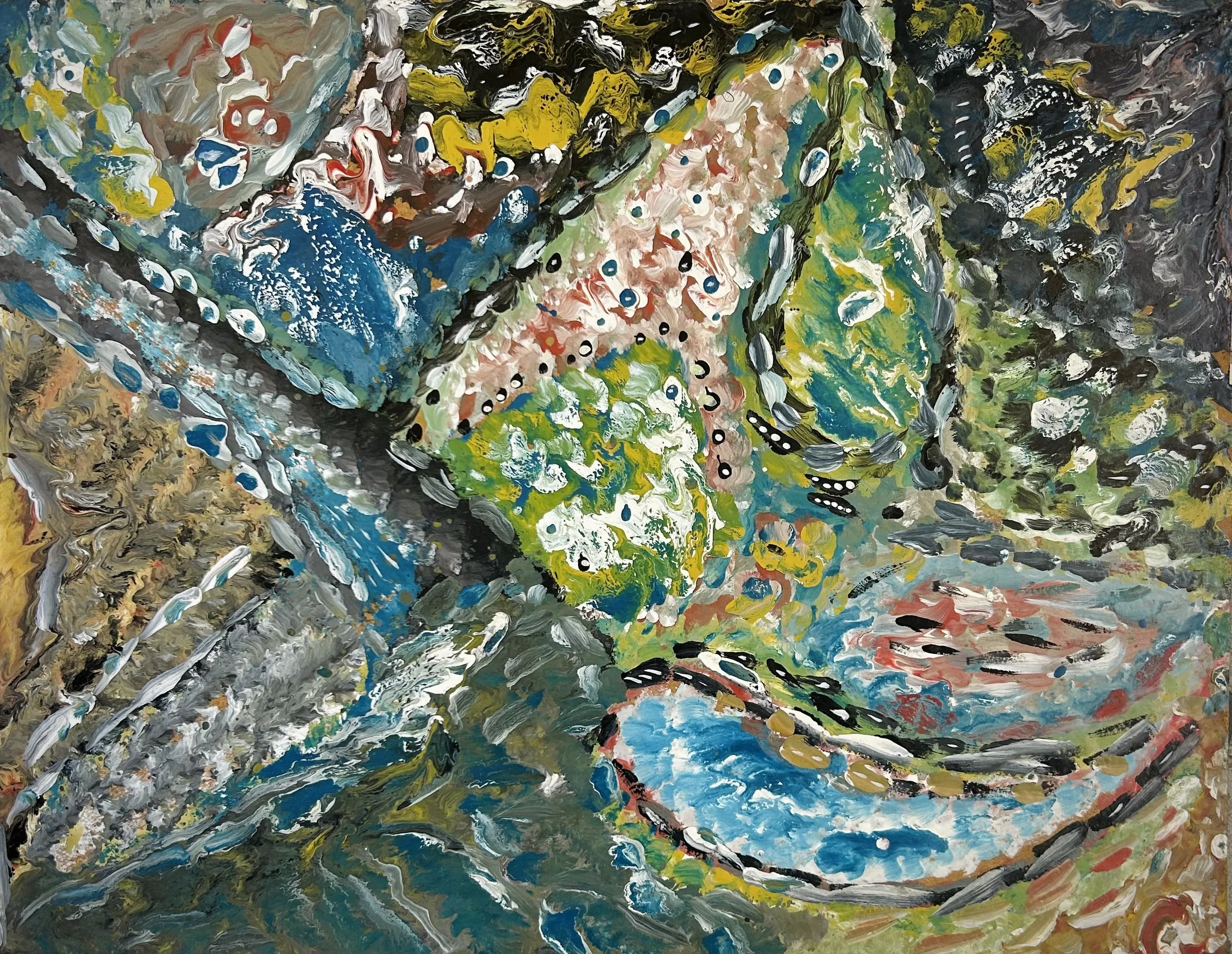 Paint on hardboard 32 x 42 cm
