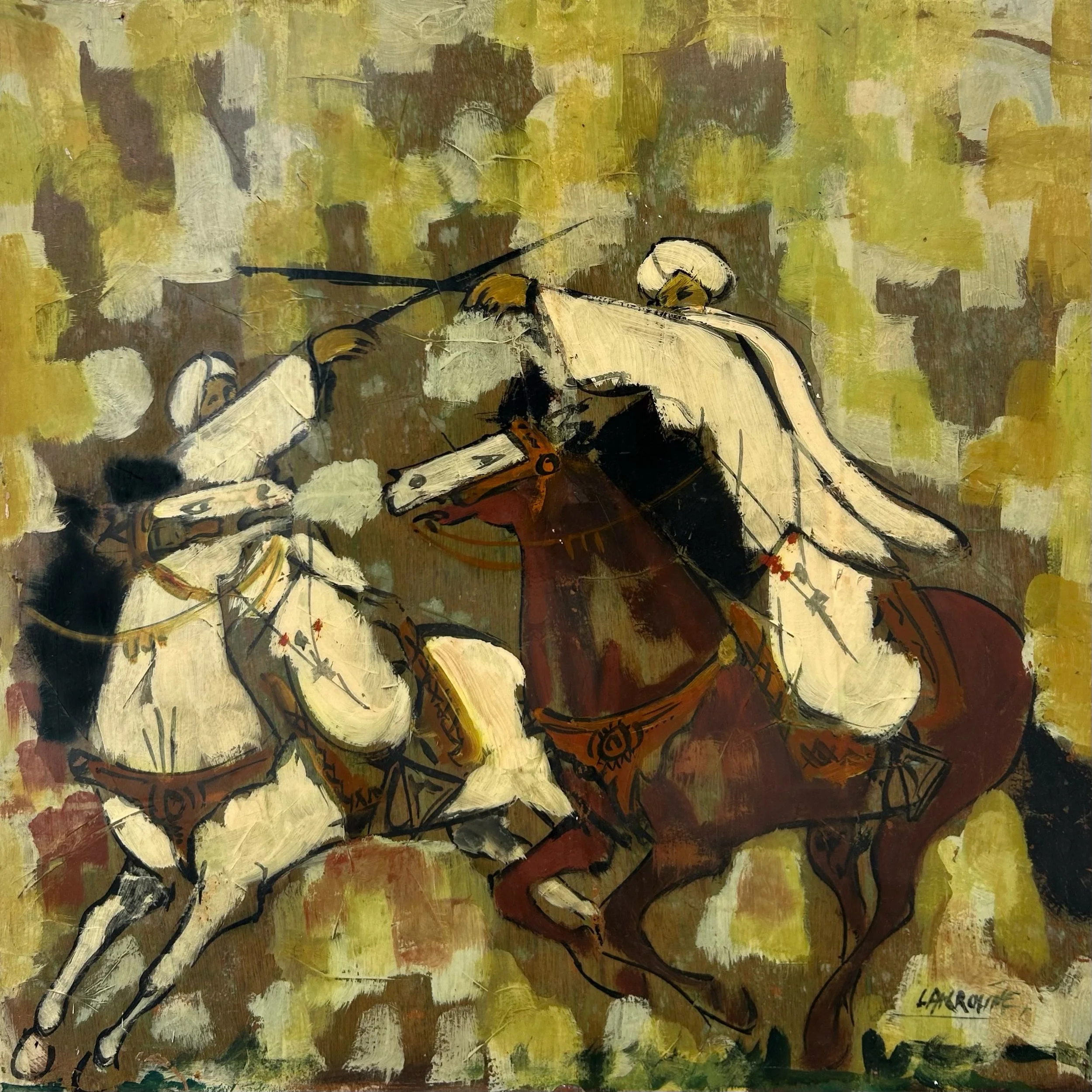 Paint on wooden panel with a satin finish     60 x 60 cm