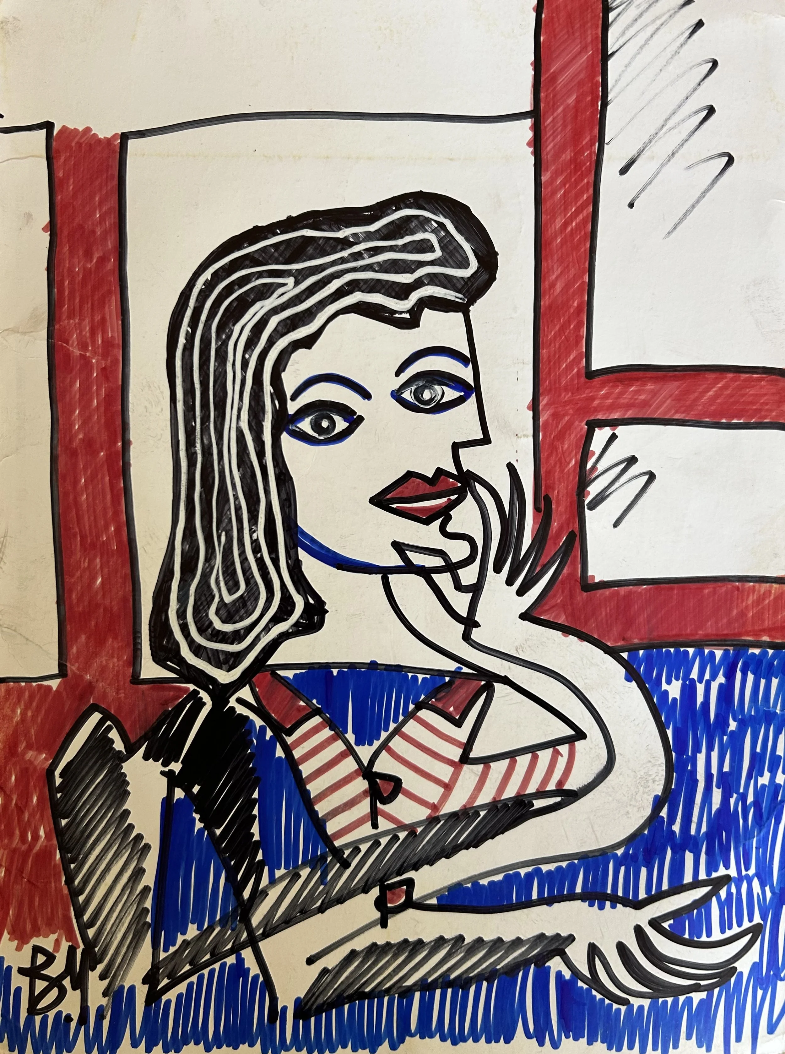 Marker on paperboard 33 x 25 cm