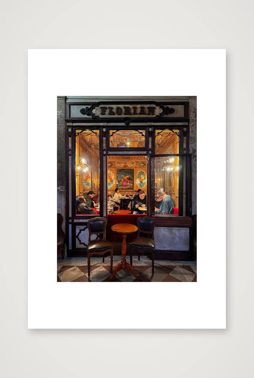 Fine art photograph for sale - Florian cafe in Venice Italy
