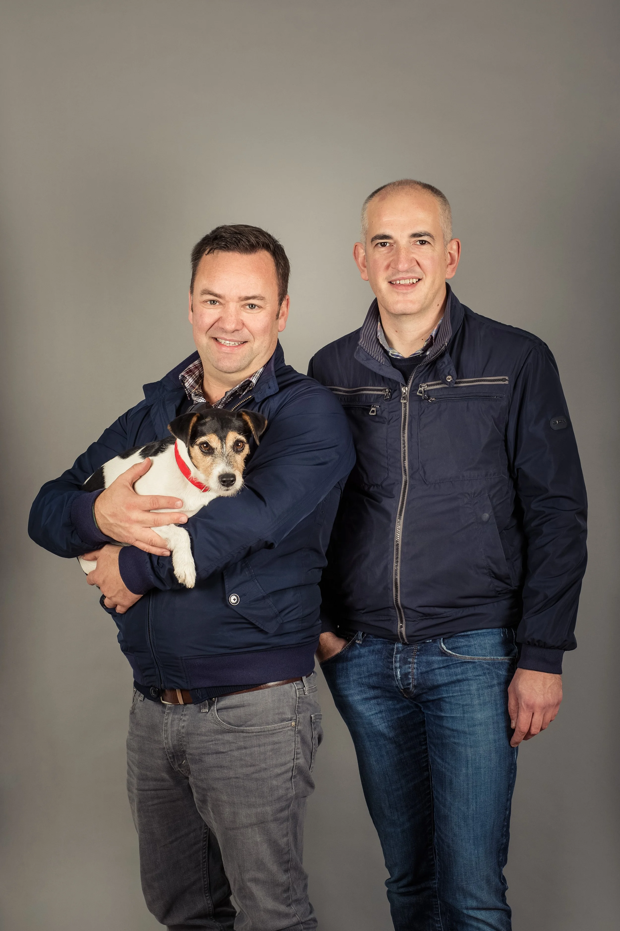 Portrait at fundraising charity dog photoshoot event for Pets As Therapy