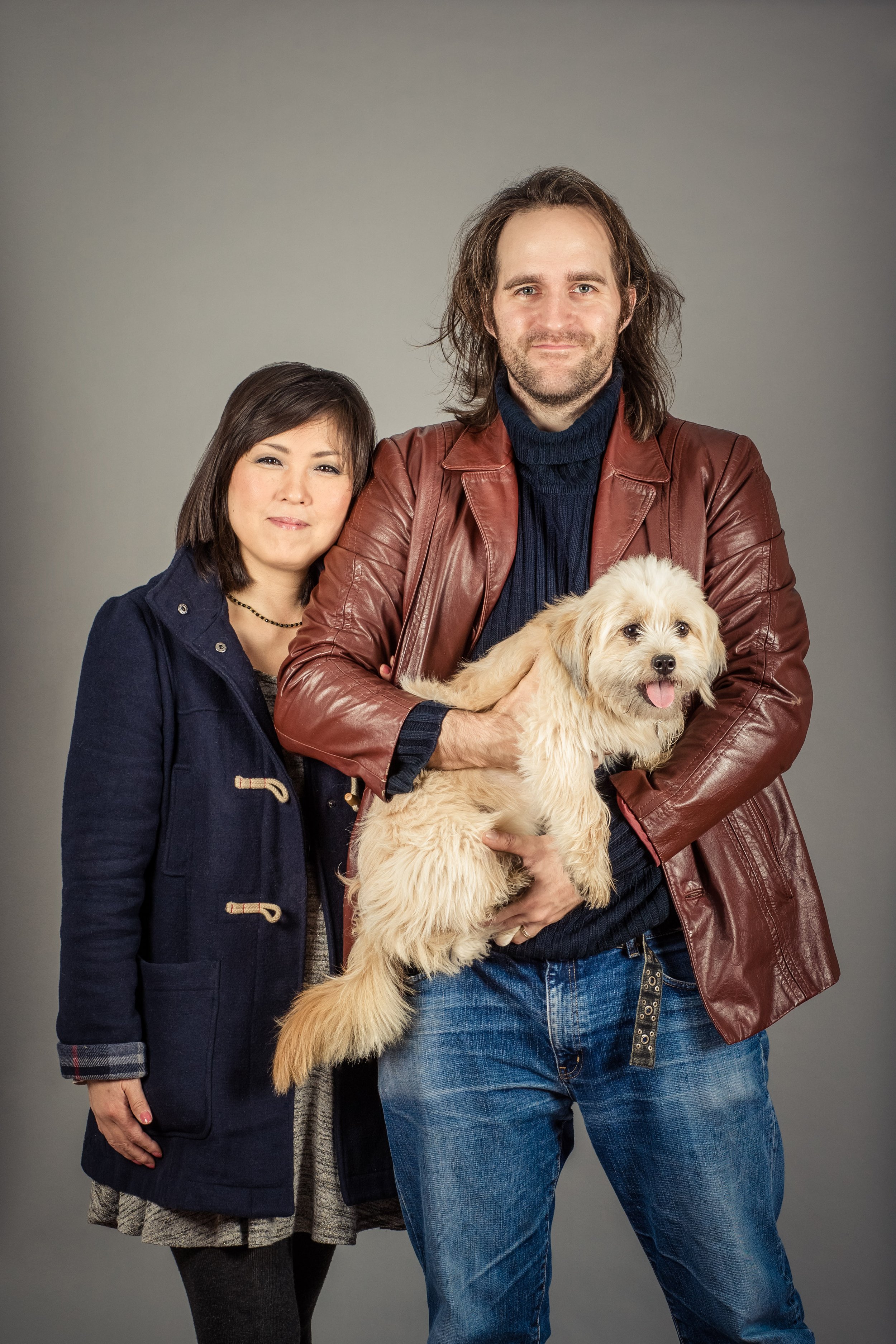 Portrait at fundraising charity dog photoshoot event for Pets As Therapy