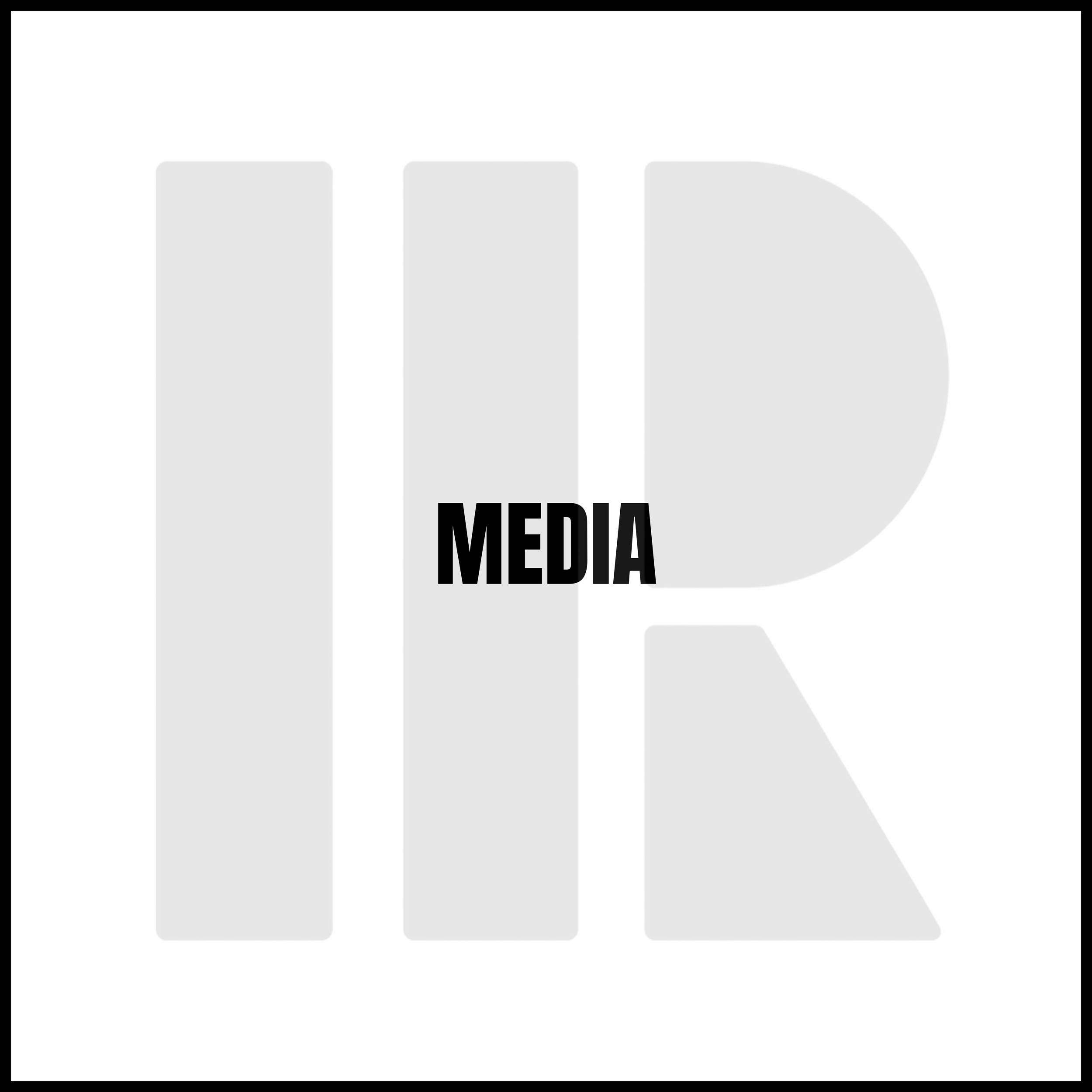 Gray logo with the text 'Media' in black.
