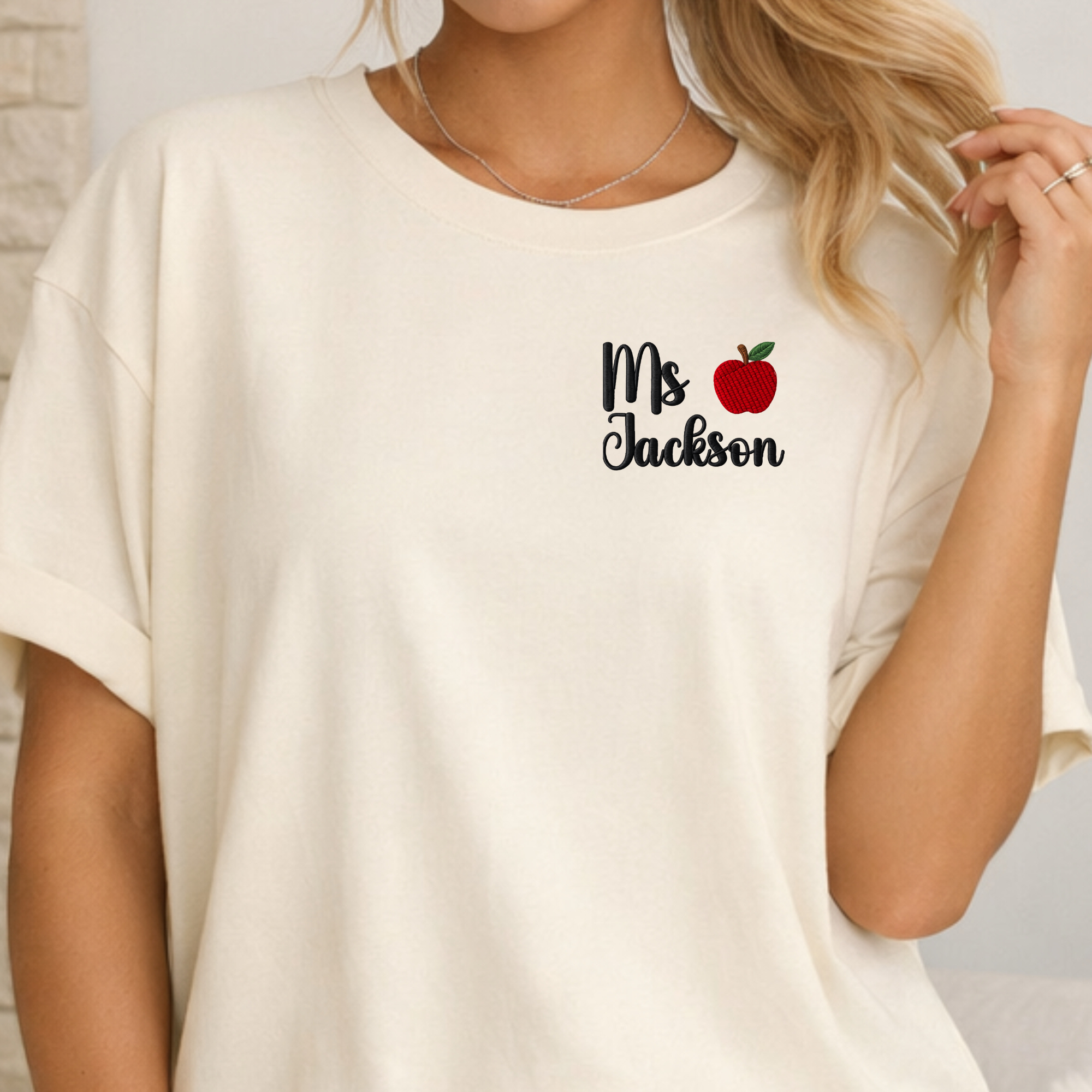 Custom Teacher/Back to School Tee-Embroidered