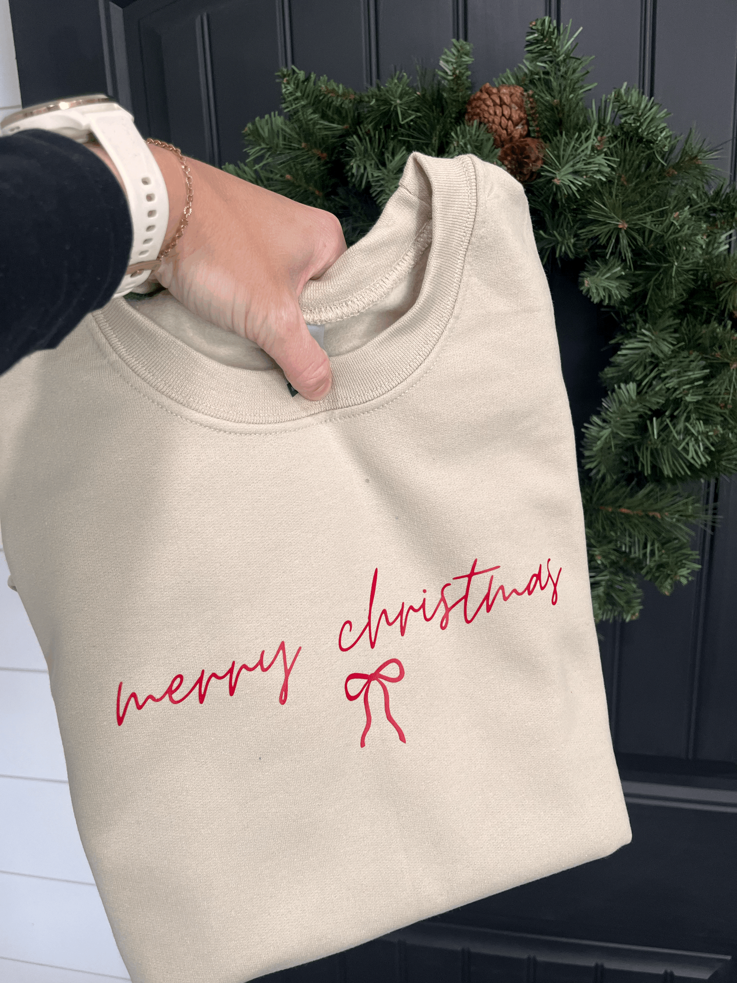 Merry Christmas Bow Crewneck