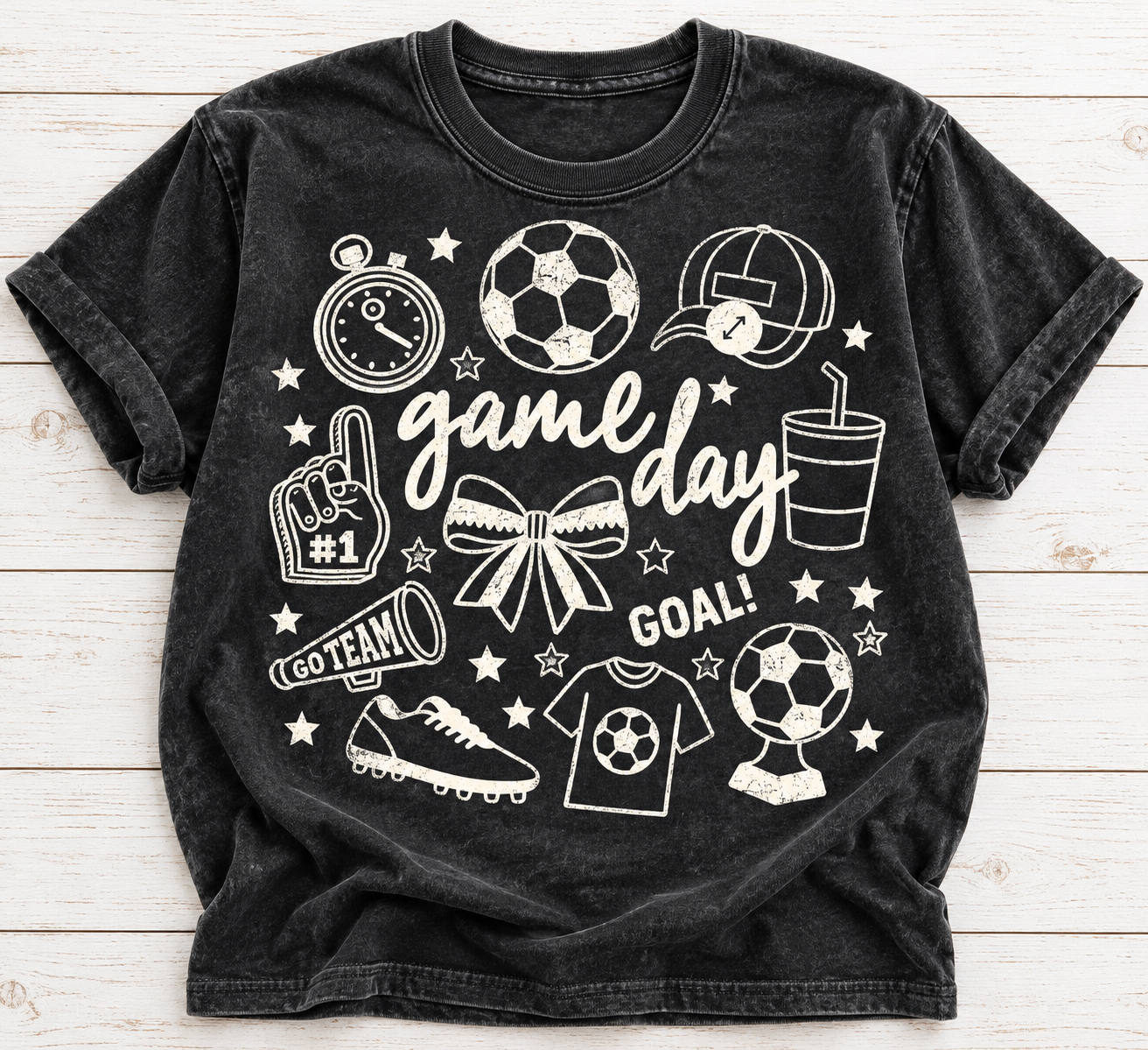 Doodle Soccer Game Day- Crewneck or Tee