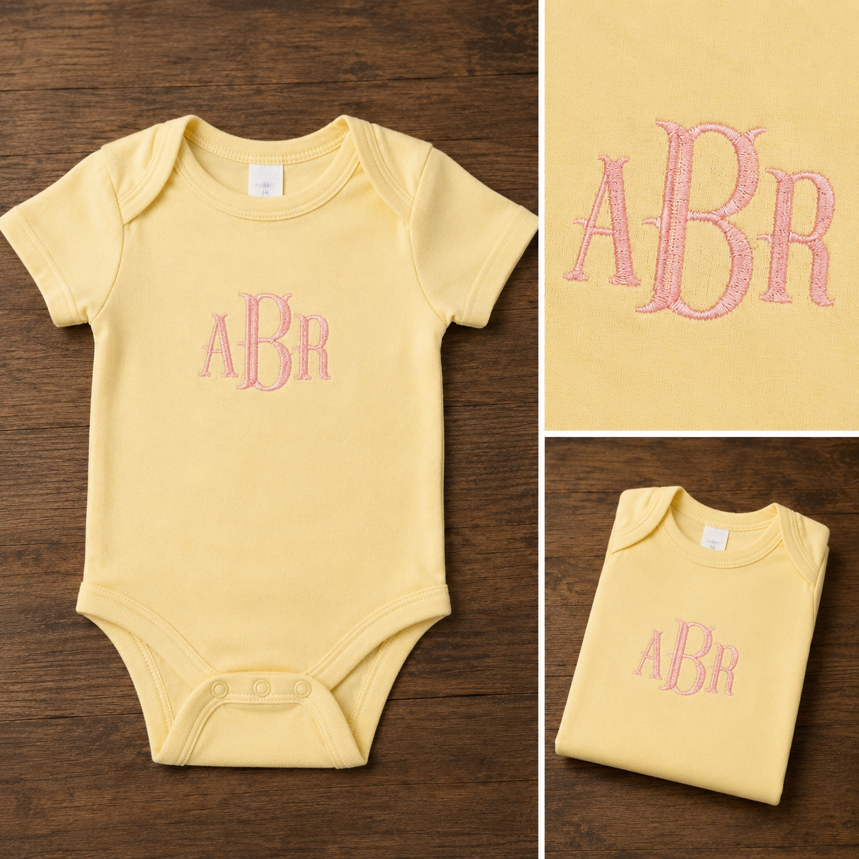 Monogram Onesies- embroidered