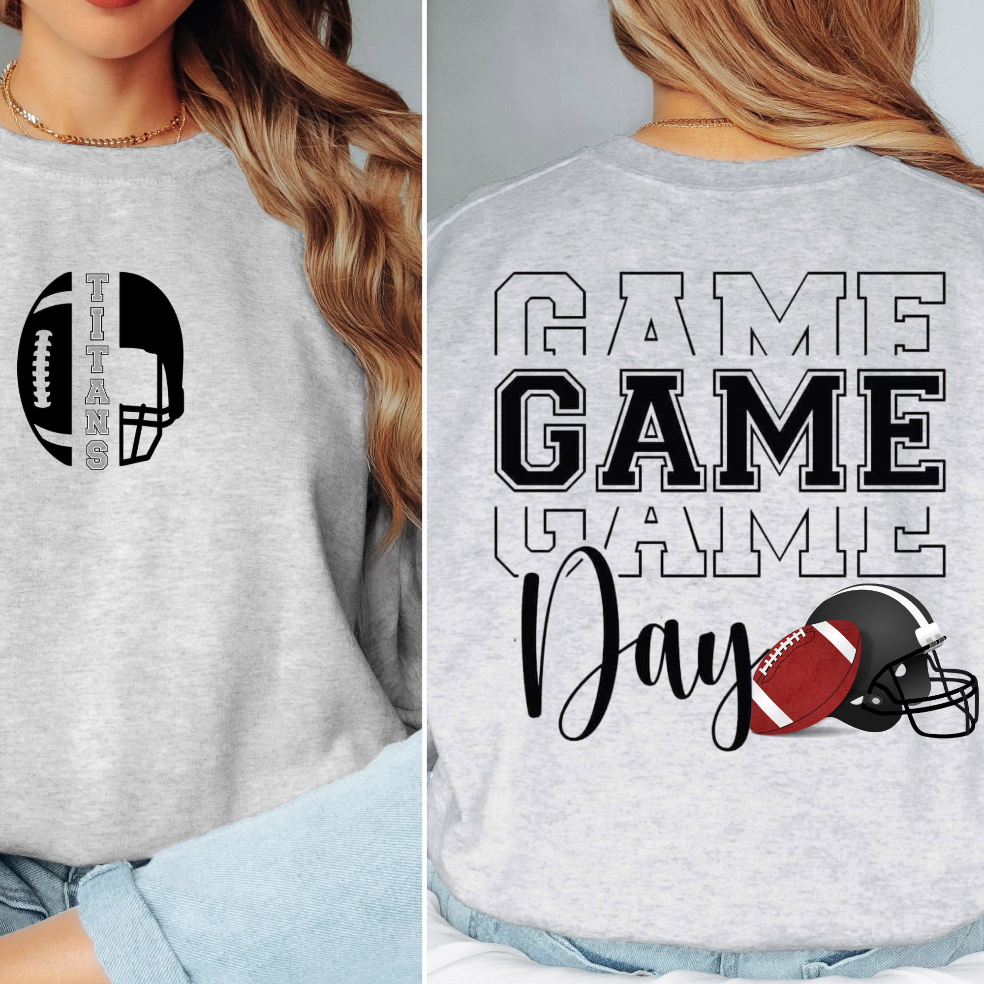 Game Day football Crewneck