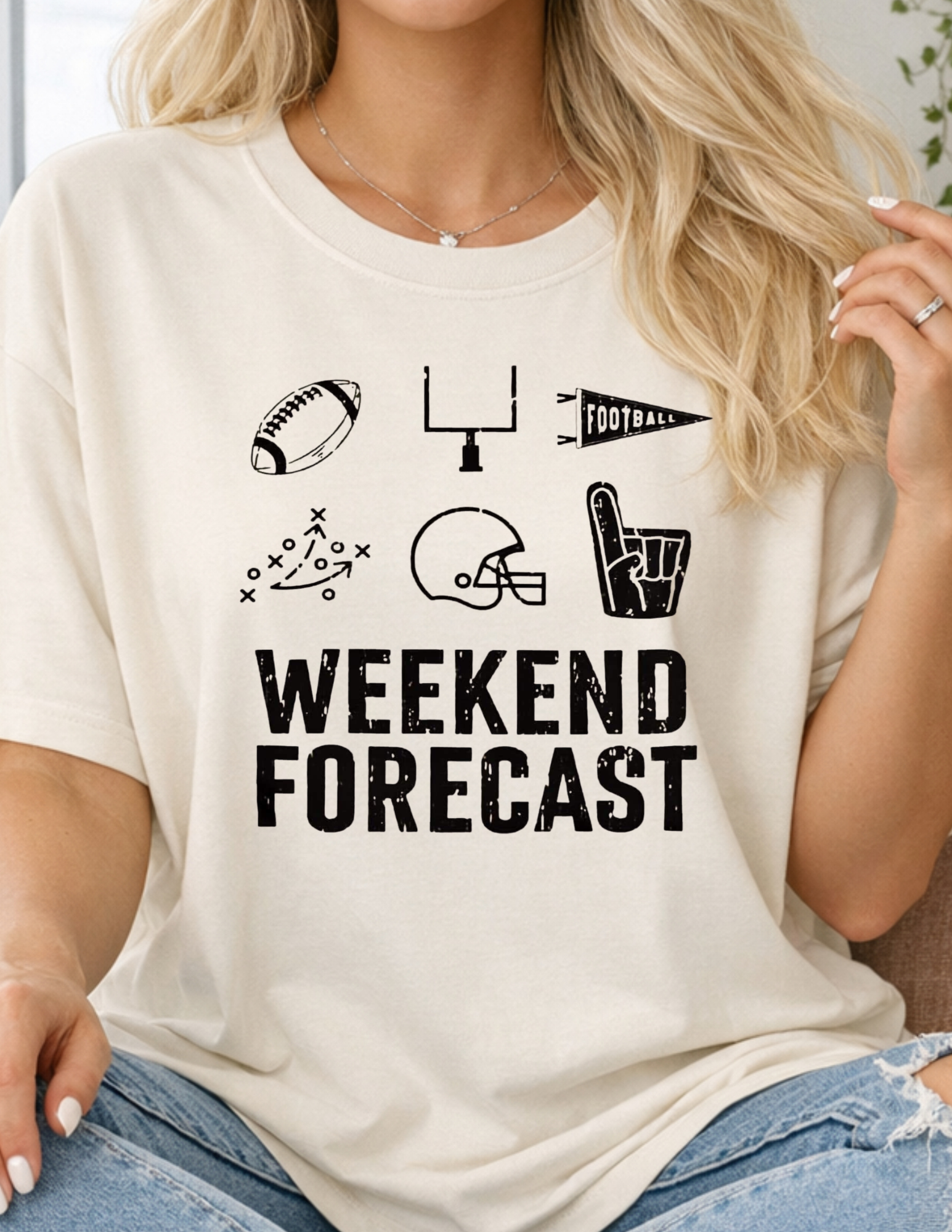Weekends football tee