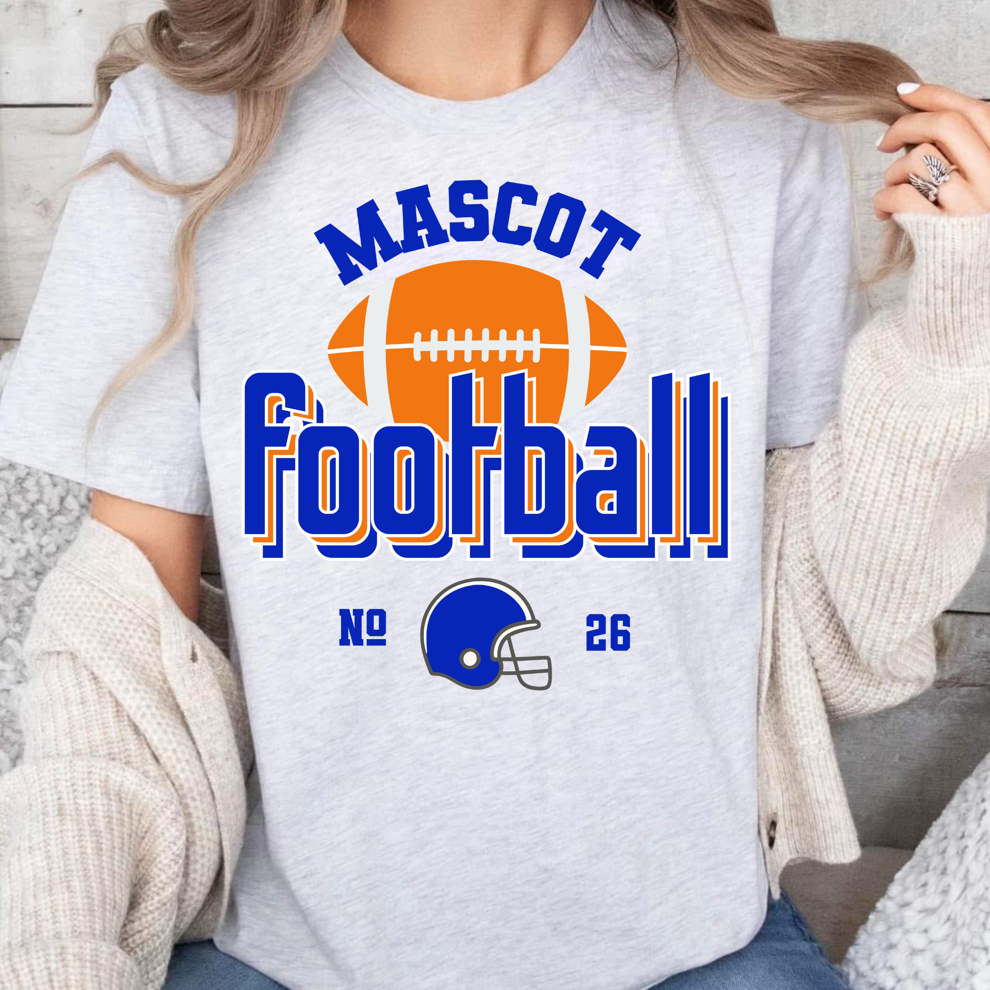 Custom football tee