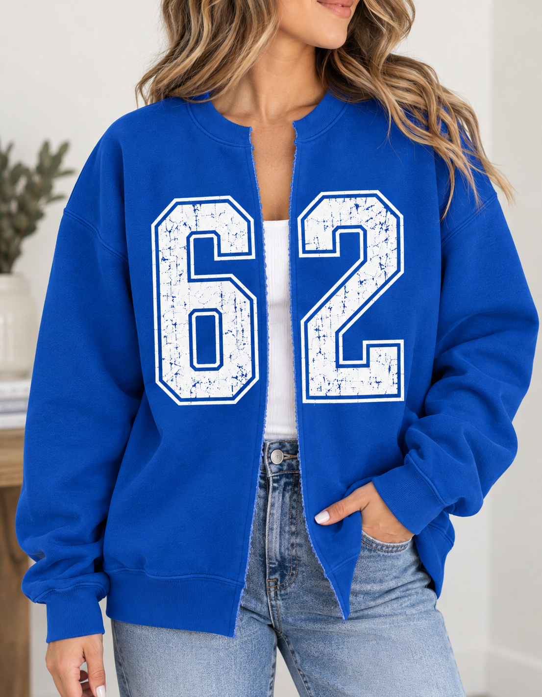 Vintage Number Crewneck- Open Faced