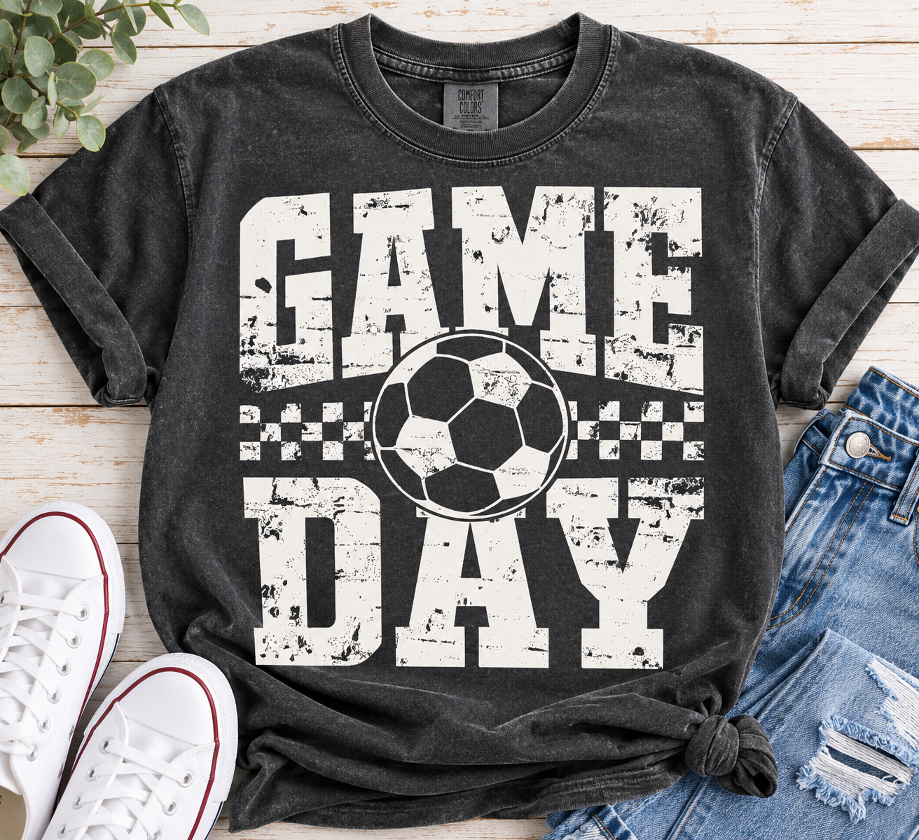 Retro Game Day Soccer Crewneck or Tee