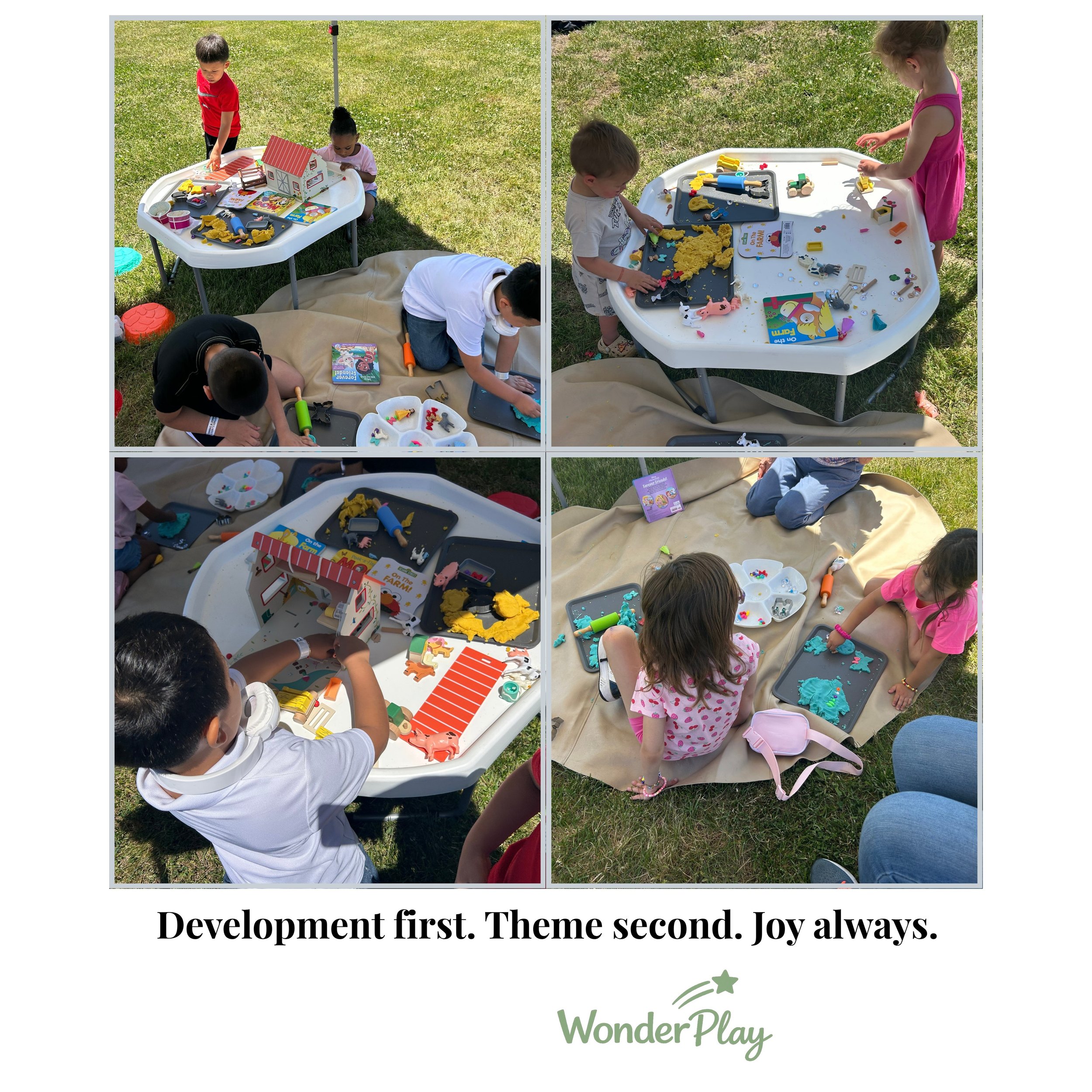 Sensory Sunday ✨

Simple play dough invitations + open-ended materials + a little imagination = pure magic.

One of my favorite moments from community events? Watching children naturally combine invitations together. A farm setup became a princess ki
