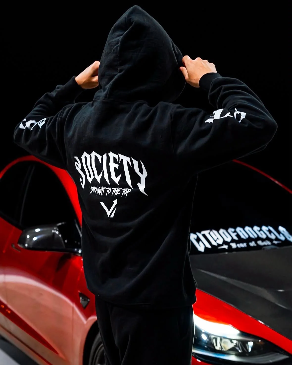 black and white Gothic Hoodie