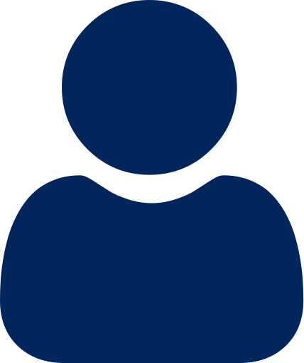 Generic user profile icon with a blue silhouette of a person on a dark background.