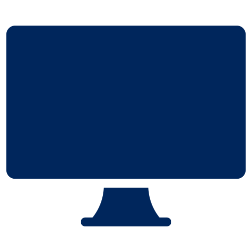 Illustration of a computer monitor with a dark blue screen.