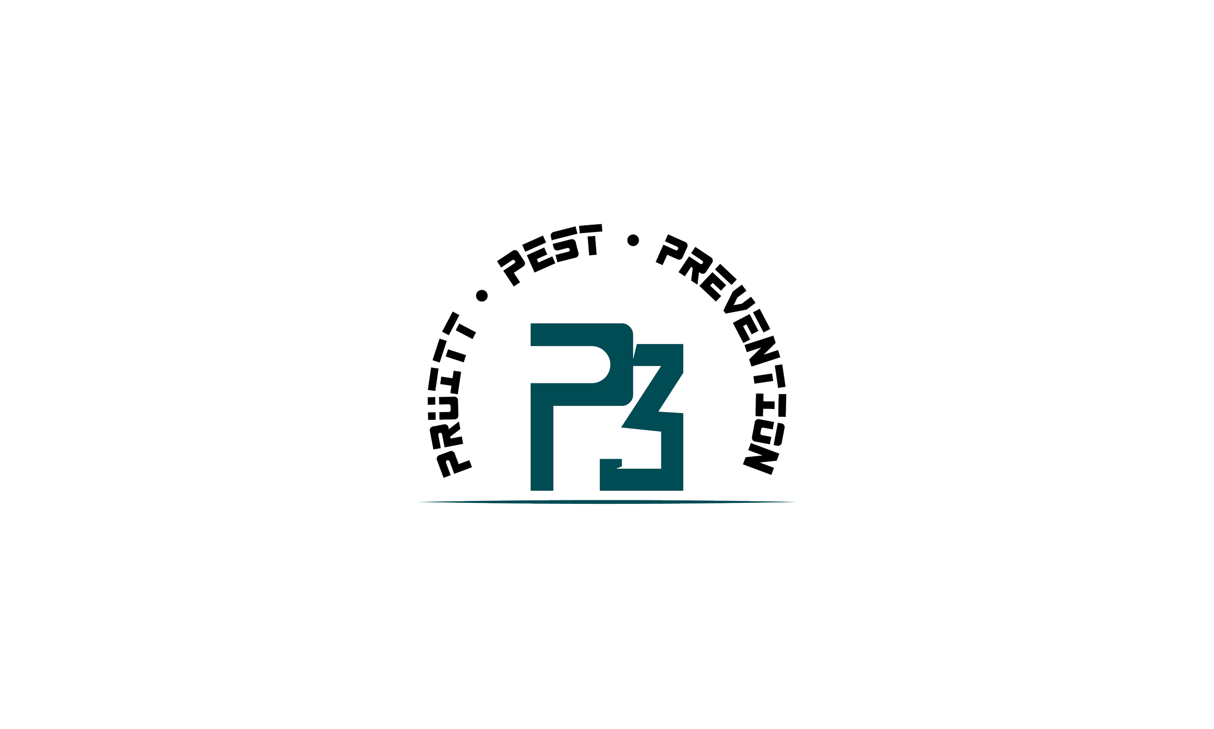 A logo with the text 'P3' in large blue letters and a curved text around it that says 'Pest Prevention'.
