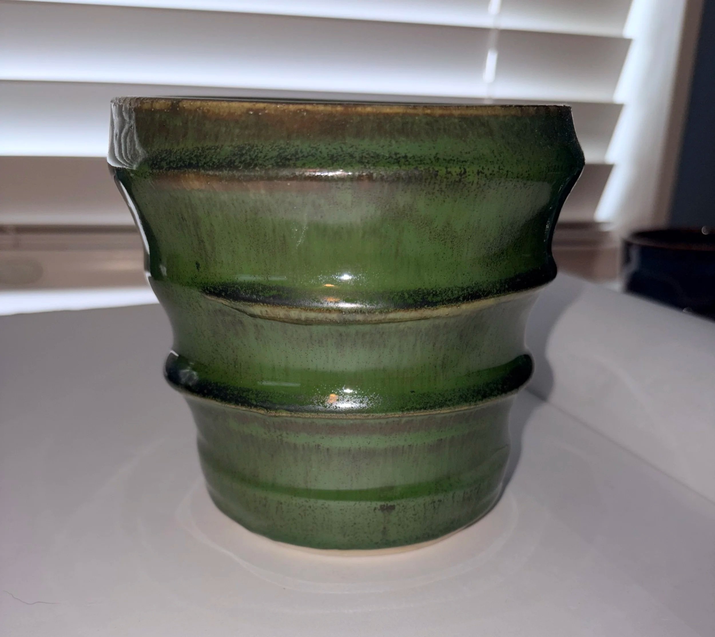 Green Textured Vase