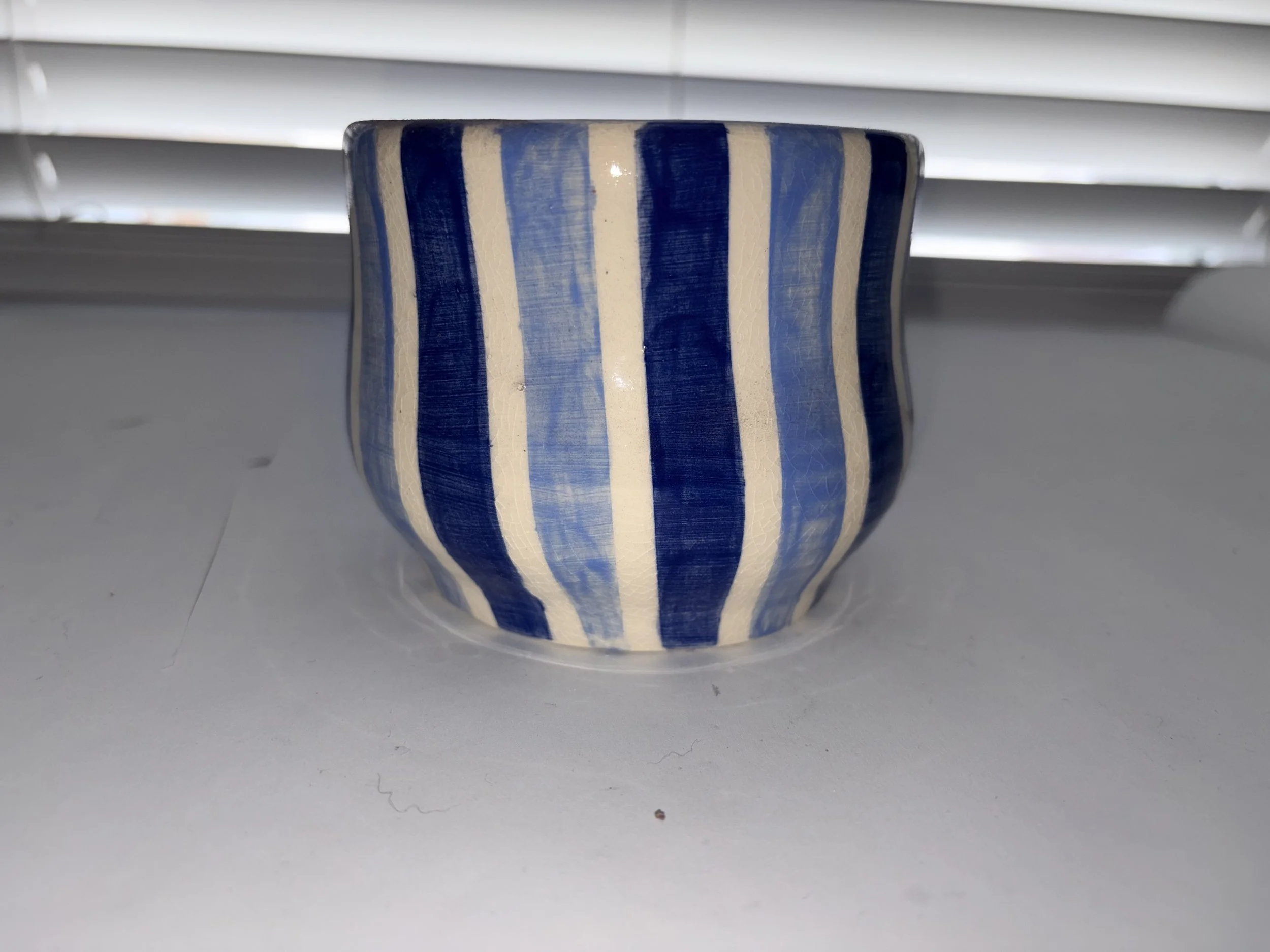Blue Striped Bowl