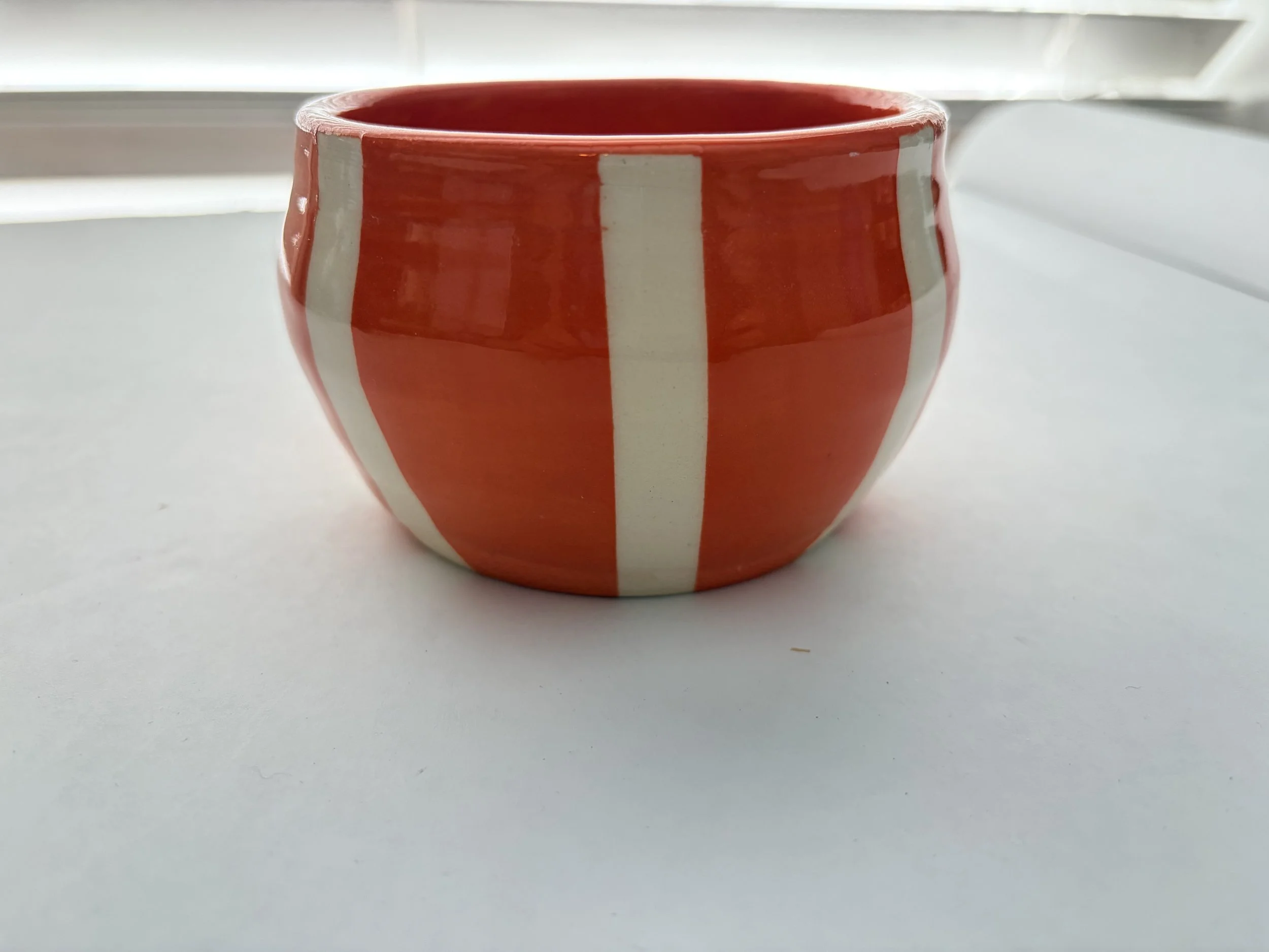 Orange Striped Bowl